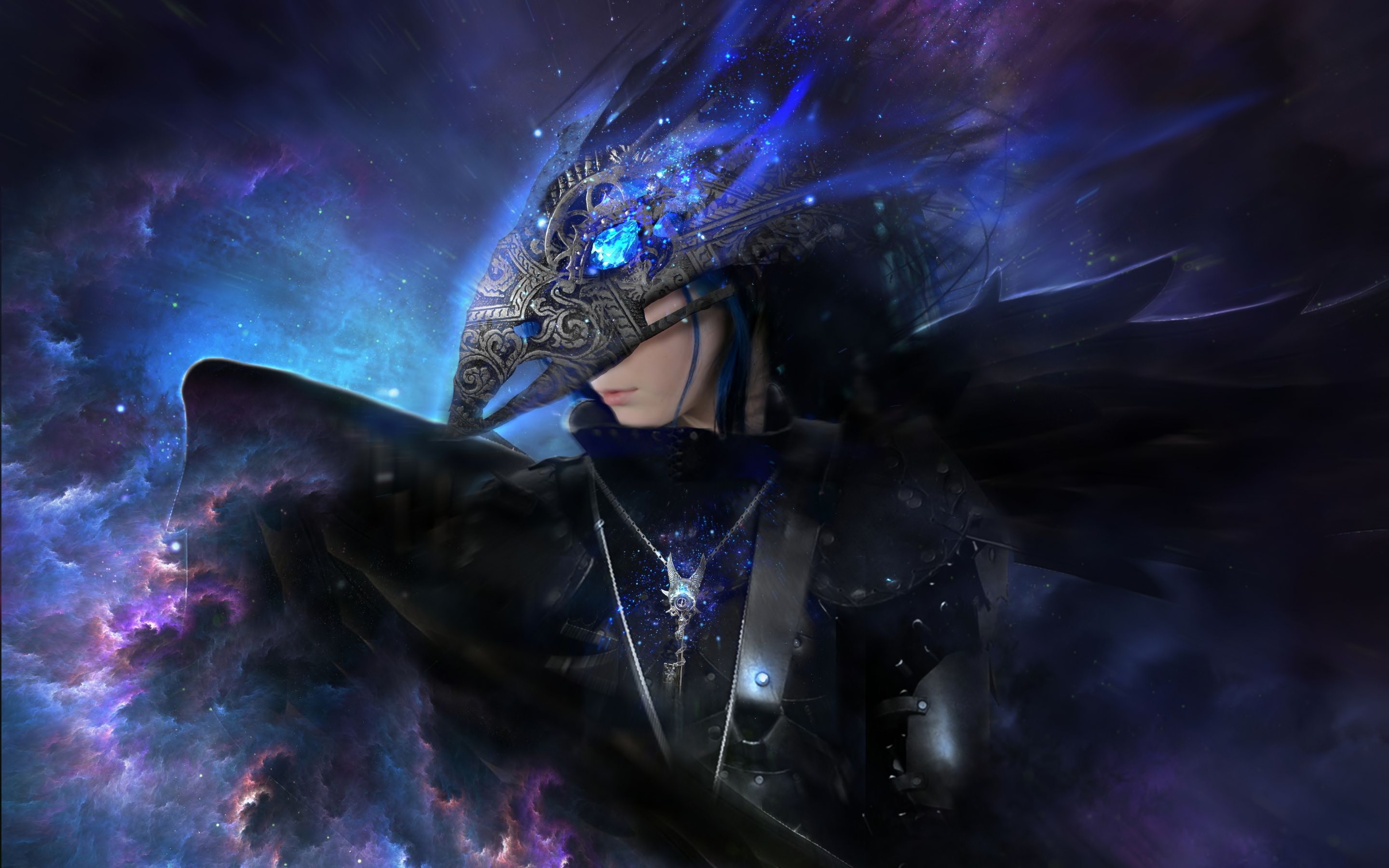 Angel in Cosmic Armor HD Wallpaper