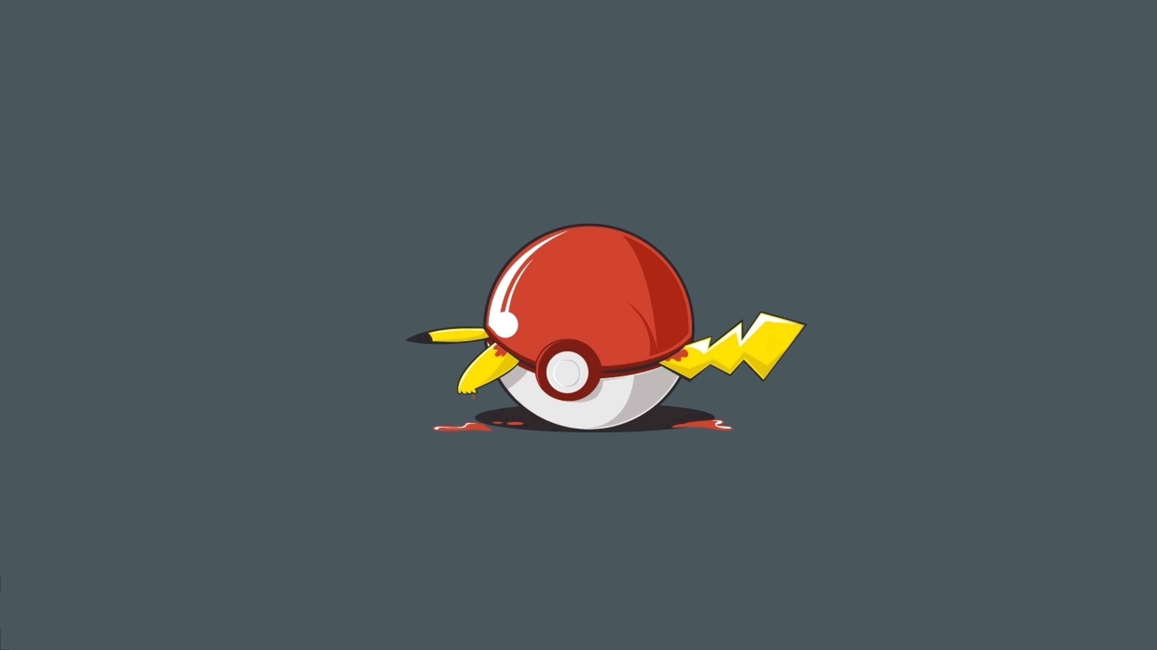 Pikachu from Pokémon trapped in a Pokeball HD Wallpaper