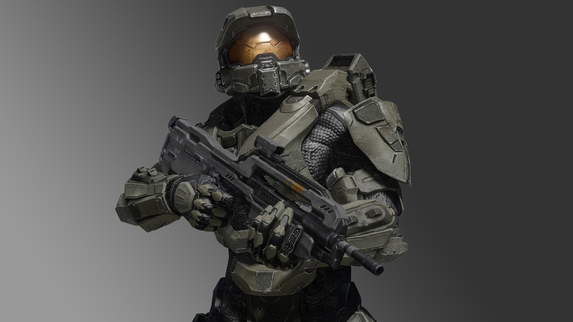 Master Chief from Halo holding a rifle HD Wallpaper