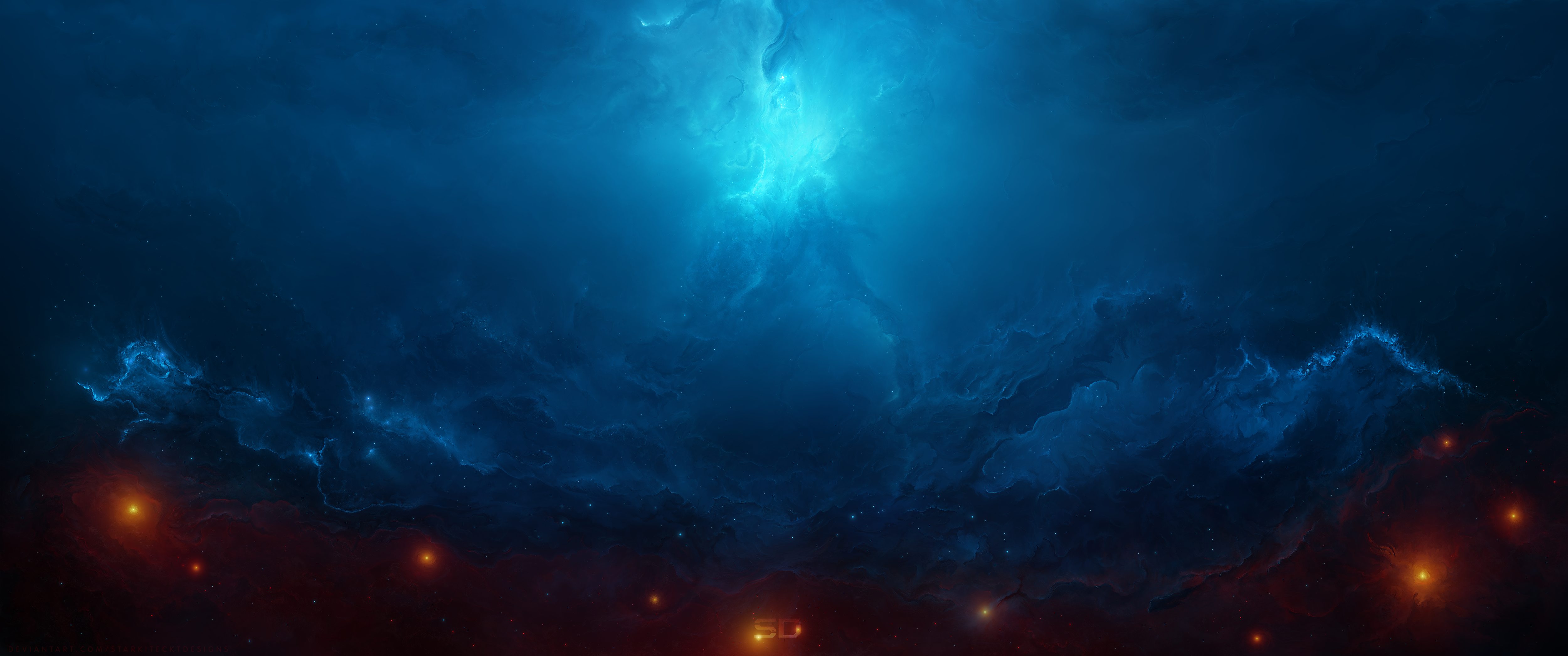 Blue Nebula in Space HD Wallpaper