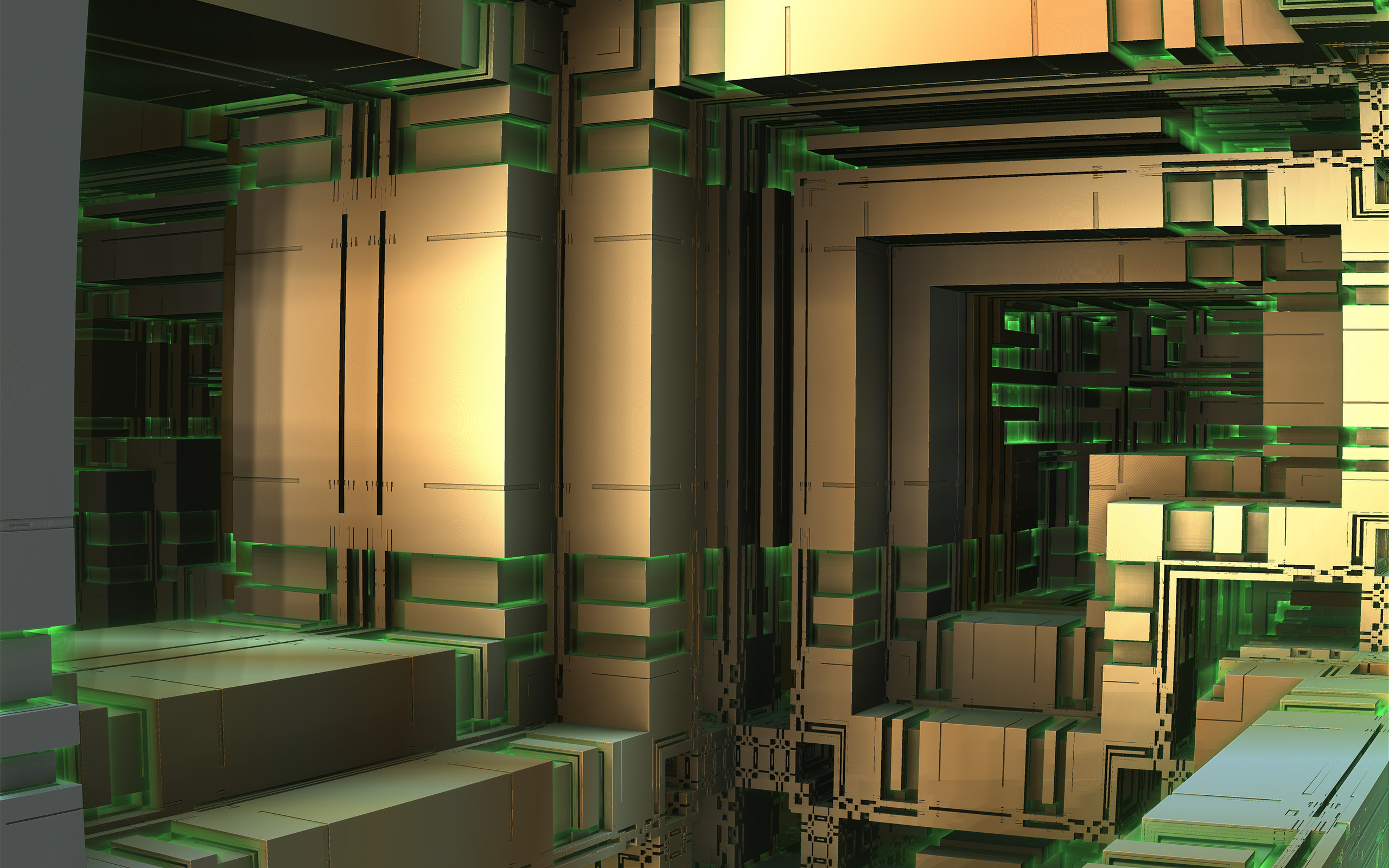 Abstract 3D fractal digital art HD Wallpaper