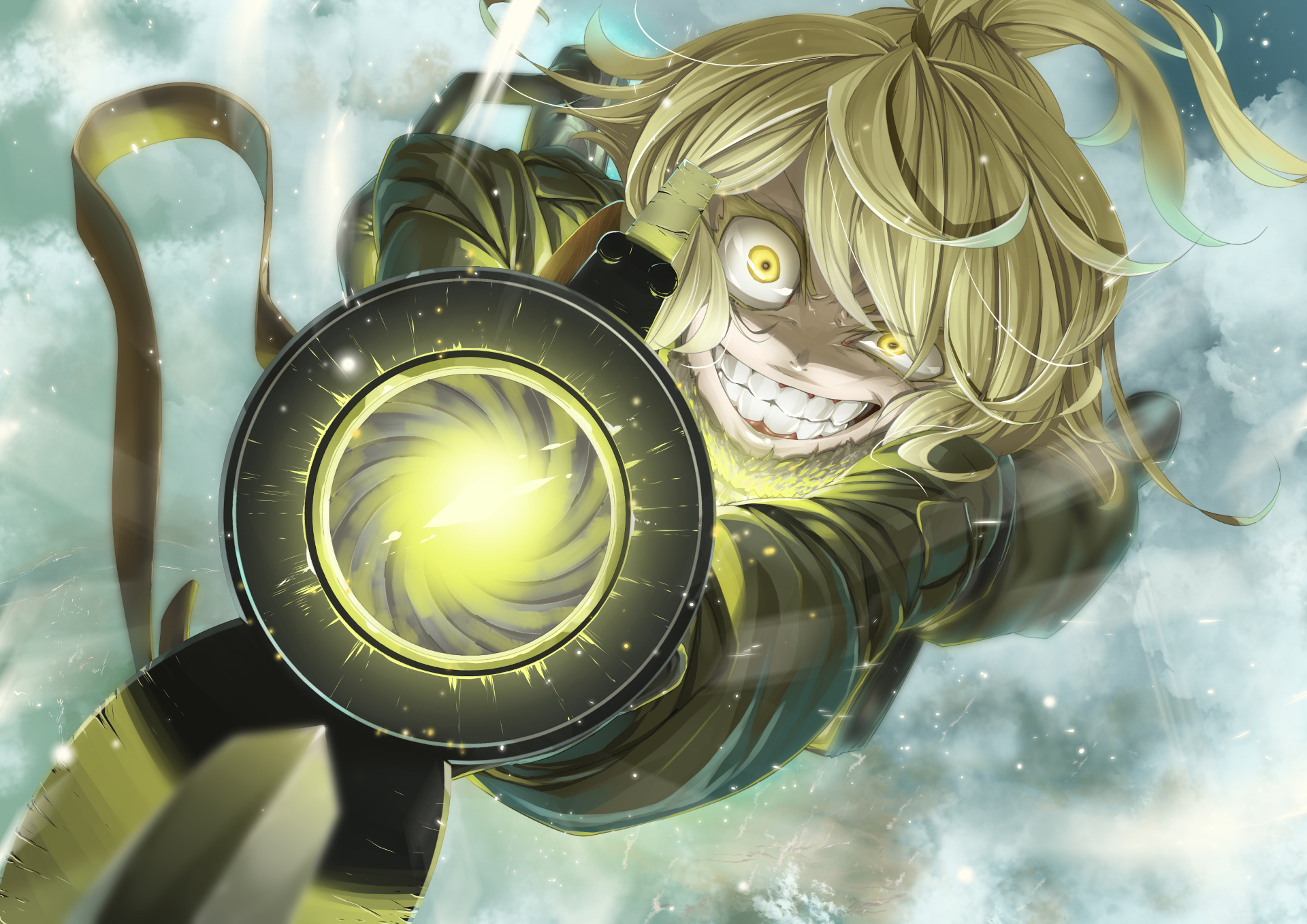 Tanya Degurechaff with a glowing device HD Wallpaper
