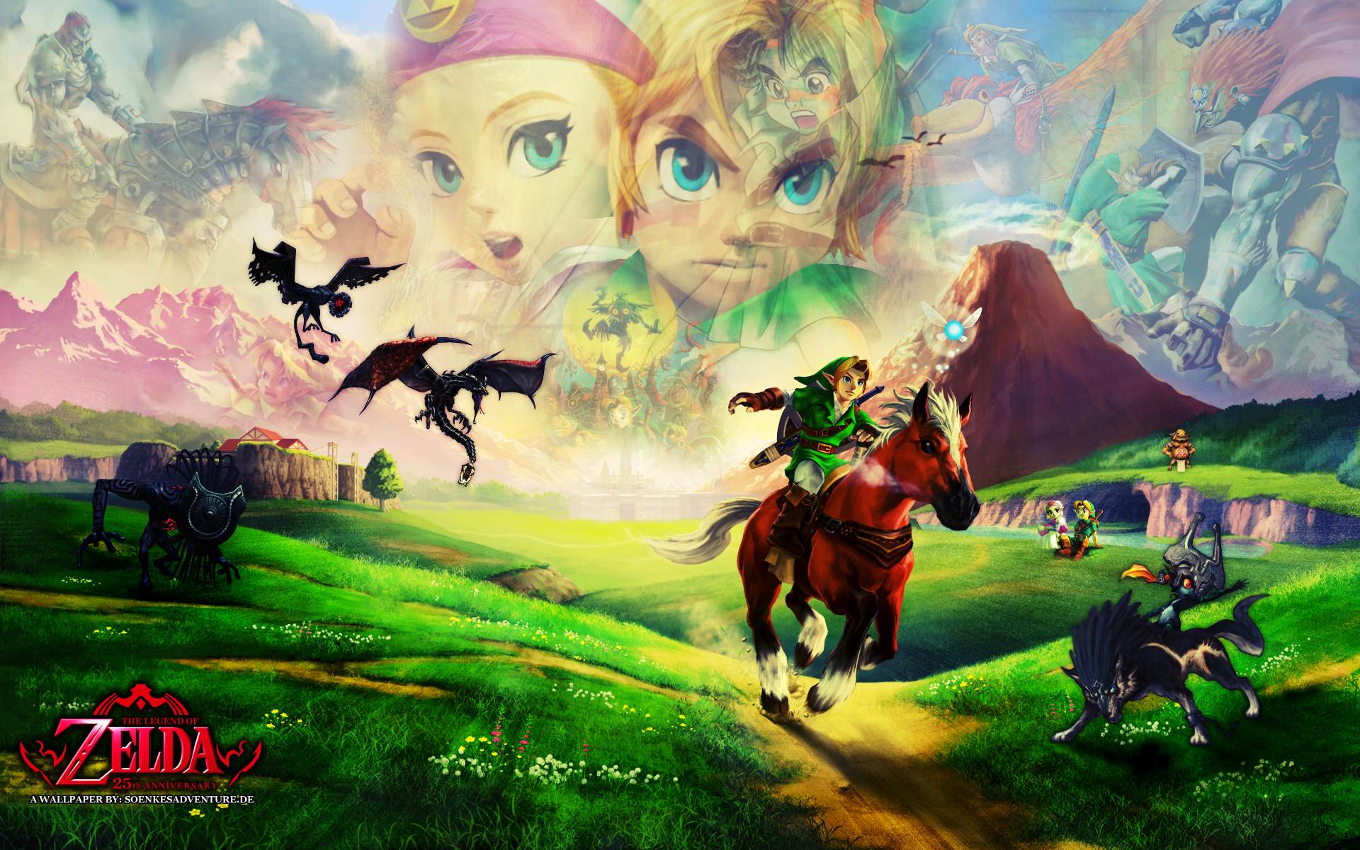 The Legend of Zelda 25th Anniversary Collage HD Wallpaper