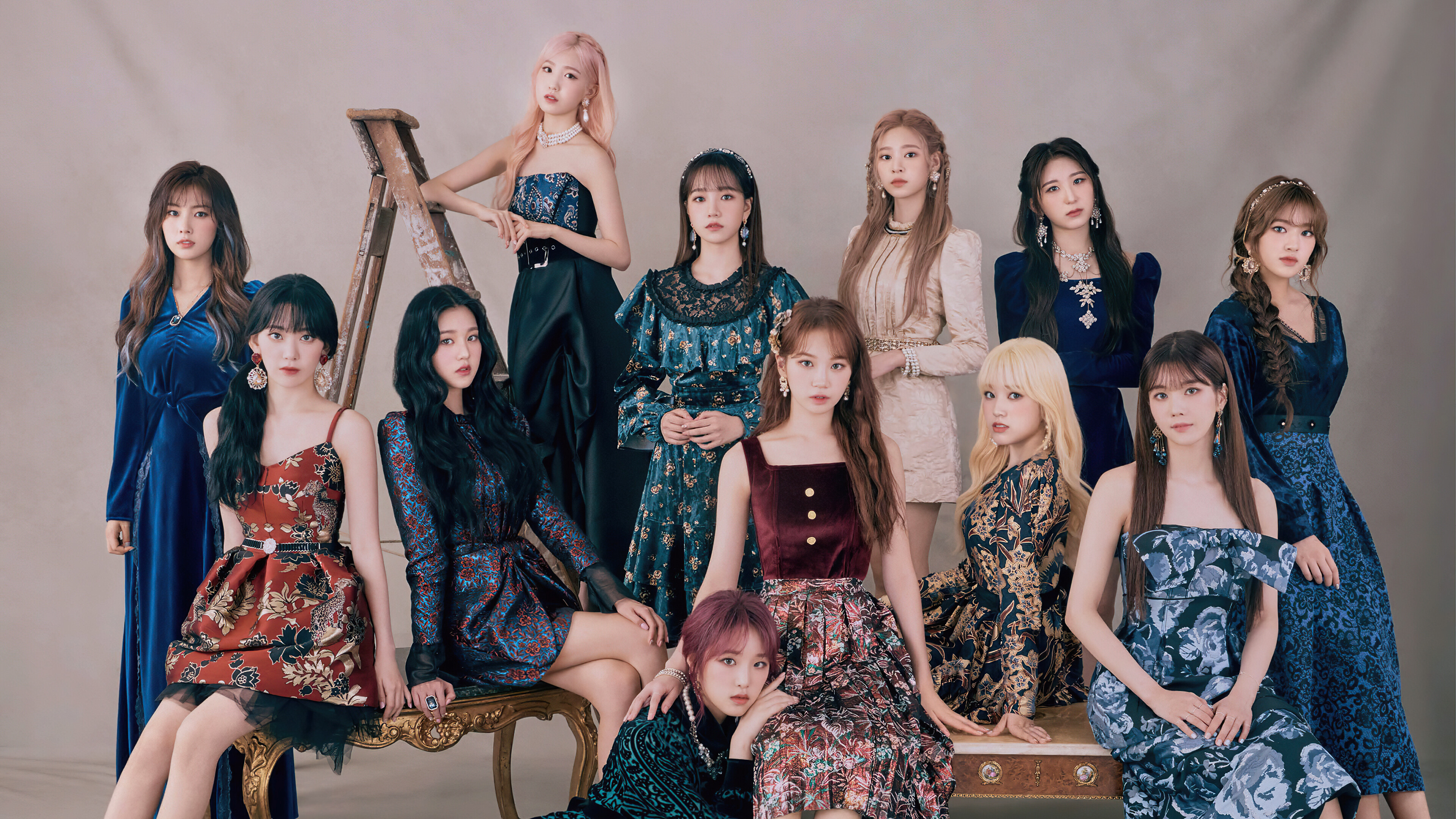 IZ*ONE All Members Bloom*Iz Group Photo 4K HD Wallpaper