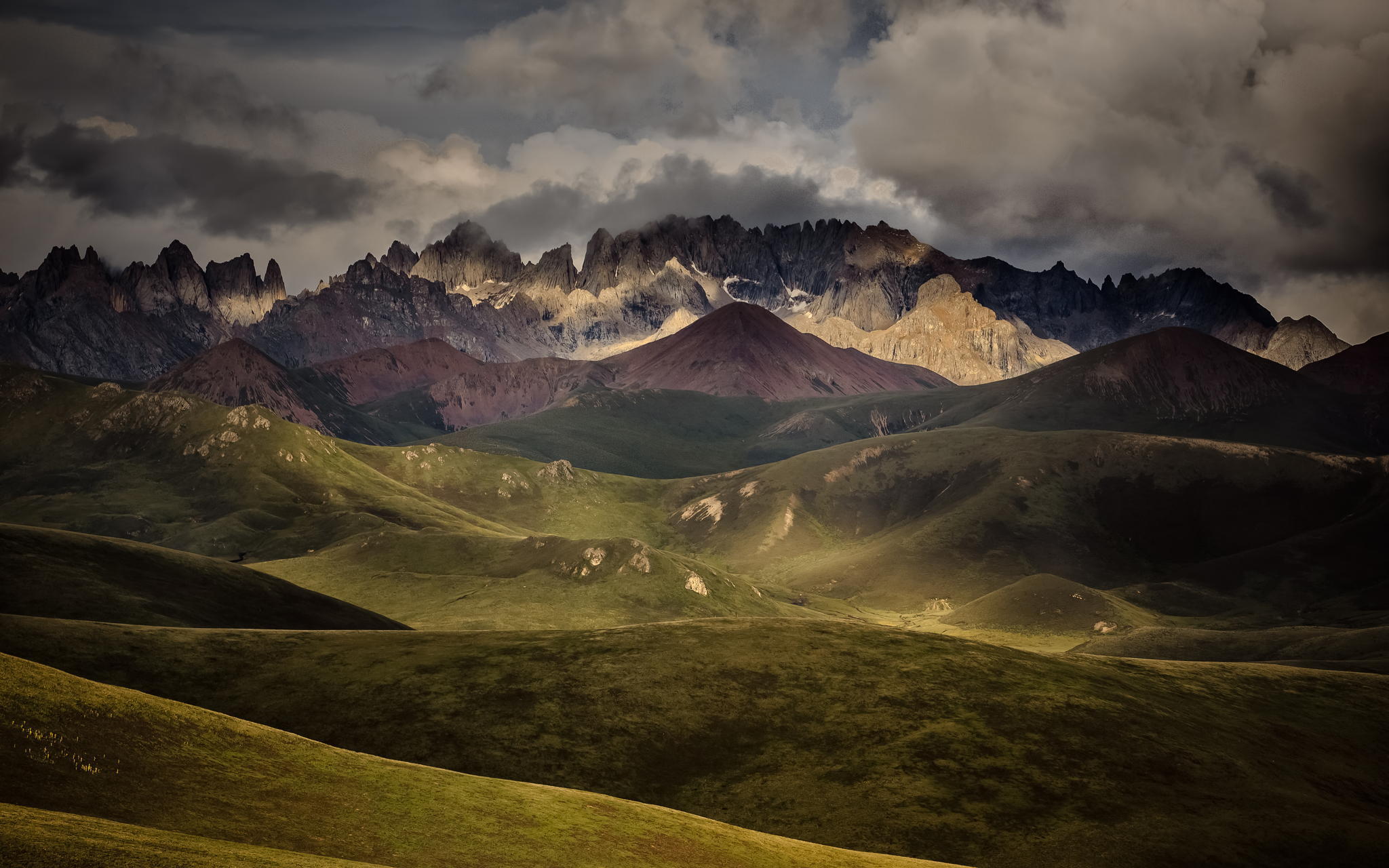 Bayan Har Mountains, China, Landscape, Sichuan, Sunset HD Wallpaper