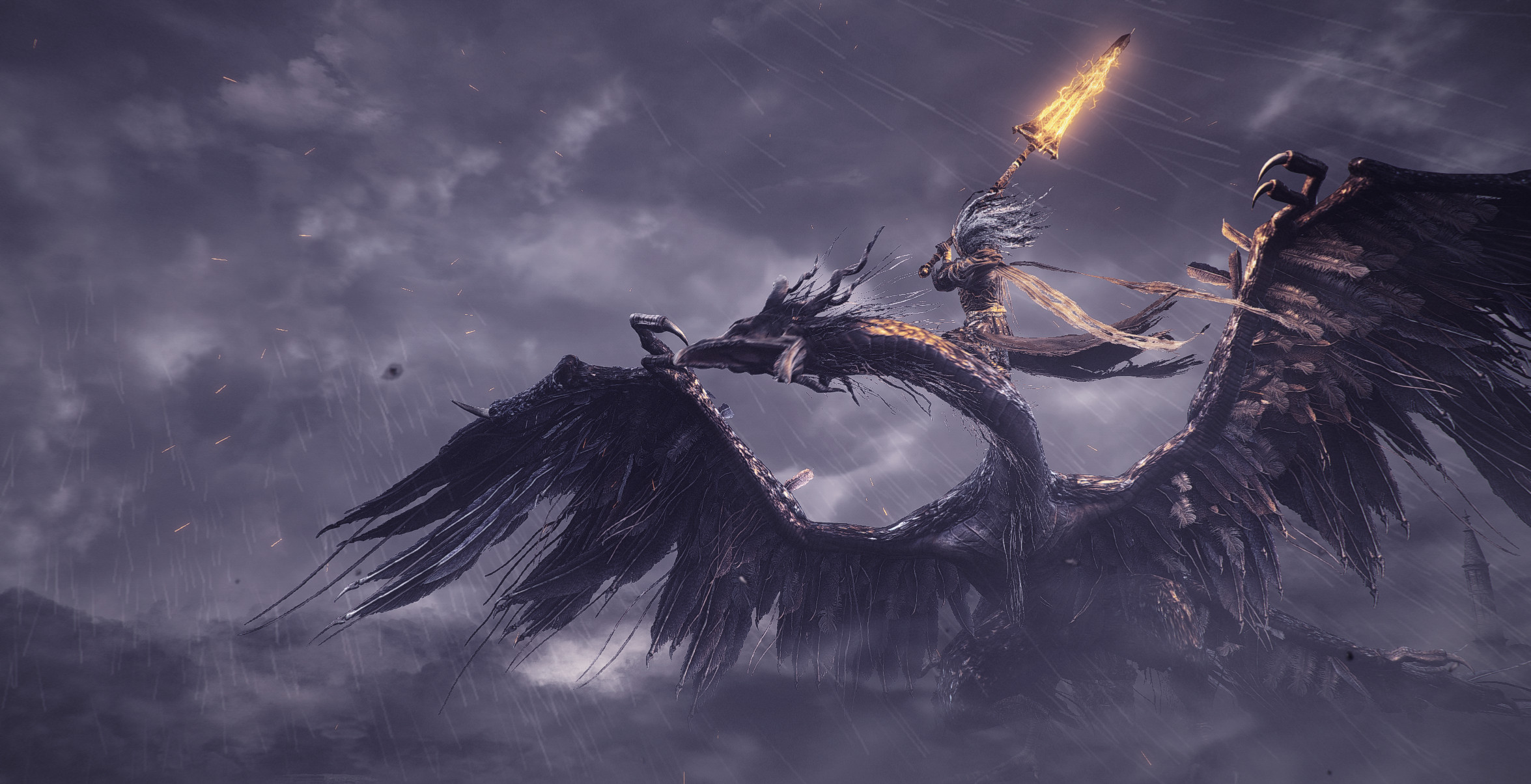 Nameless King riding Stormdrake from Dark Souls III HD Wallpaper