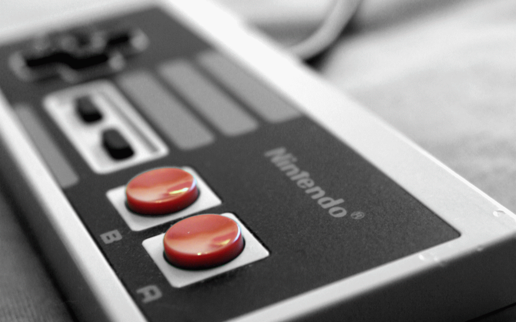 Nintendo Entertainment System controller close-up HD Wallpaper