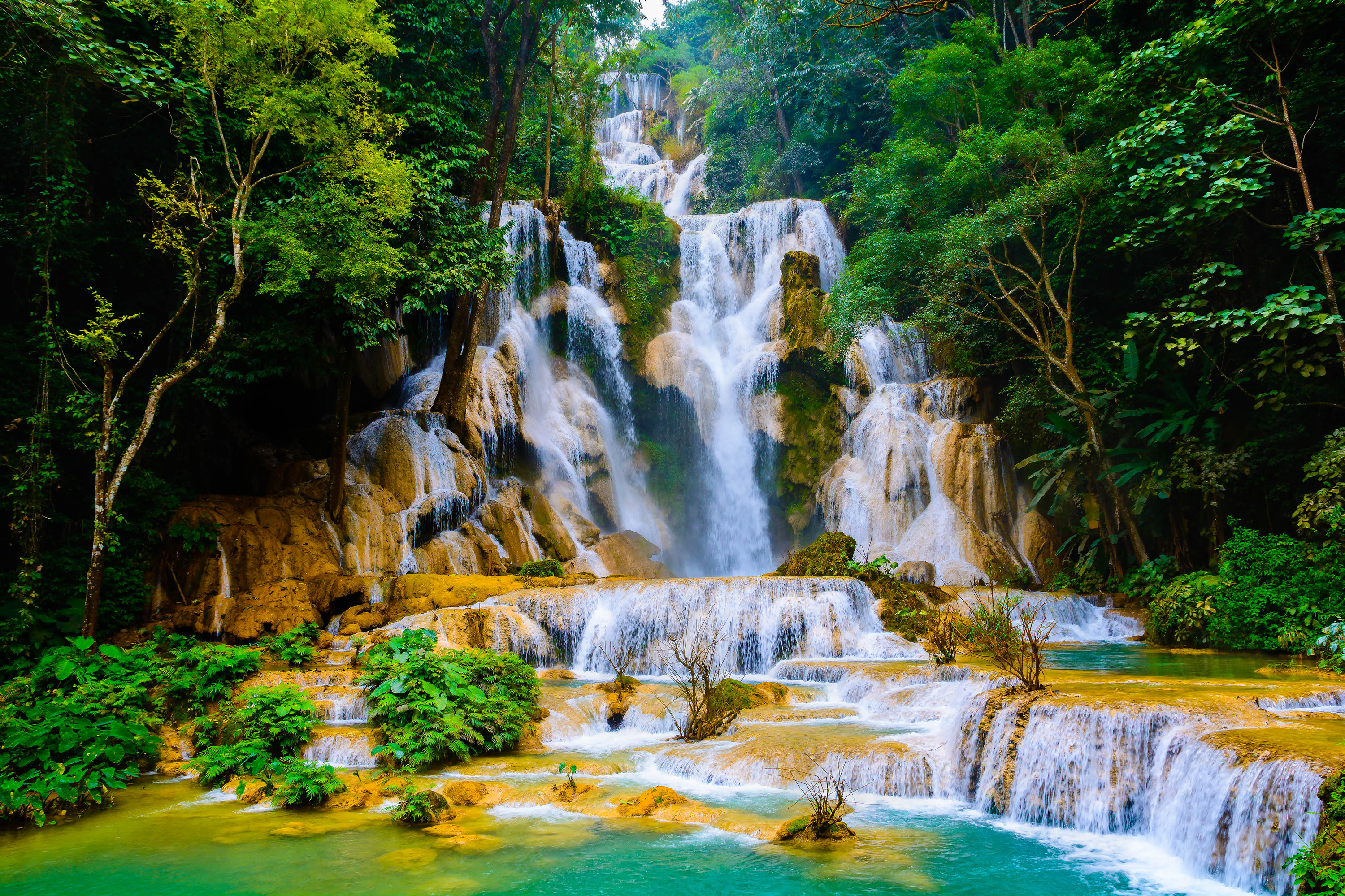 Kuang Si Falls, Laos HD Wallpaper