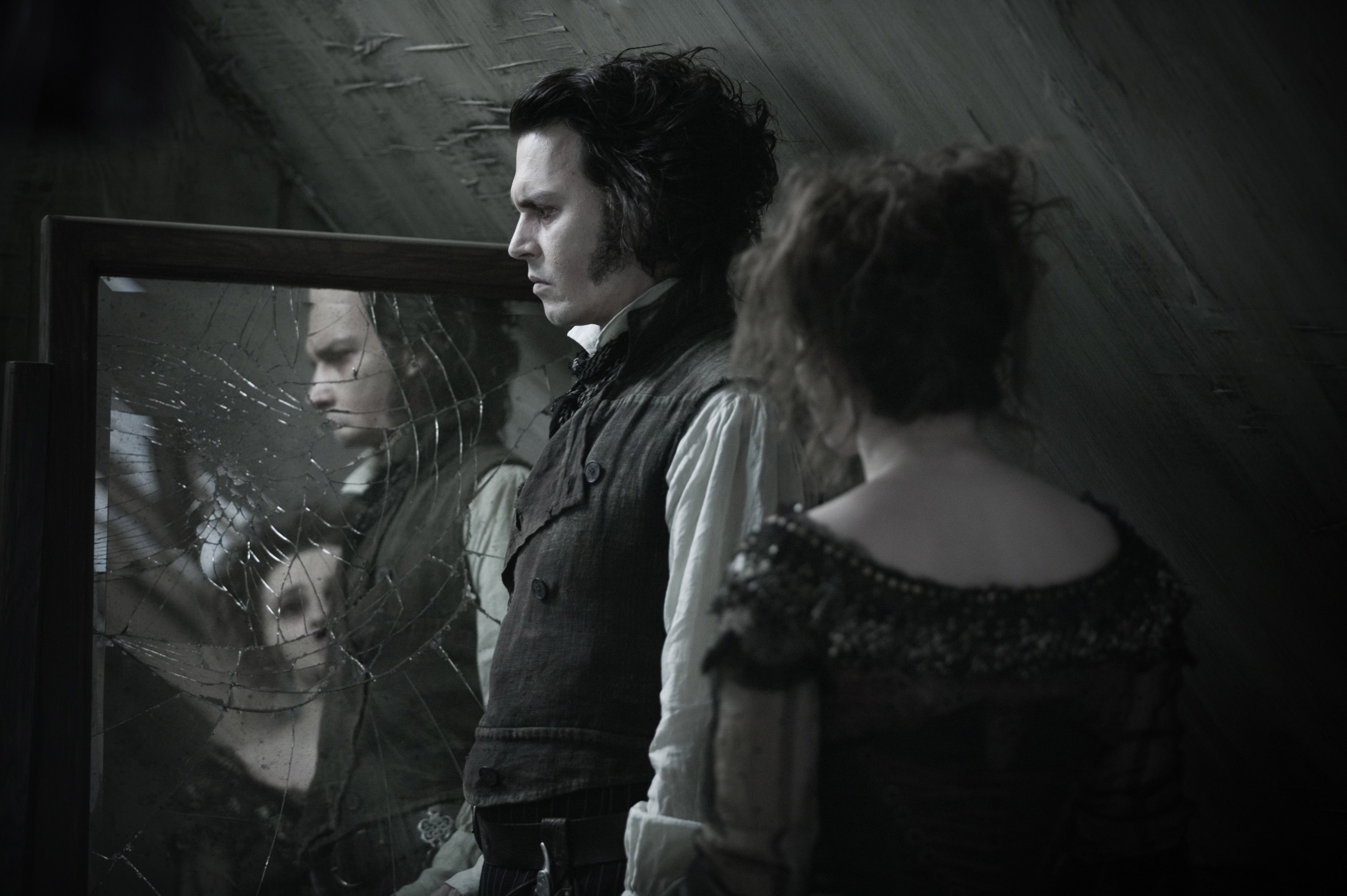 Johnny Depp and Helena Bonham Carter in Sweeney Todd HD Wallpaper
