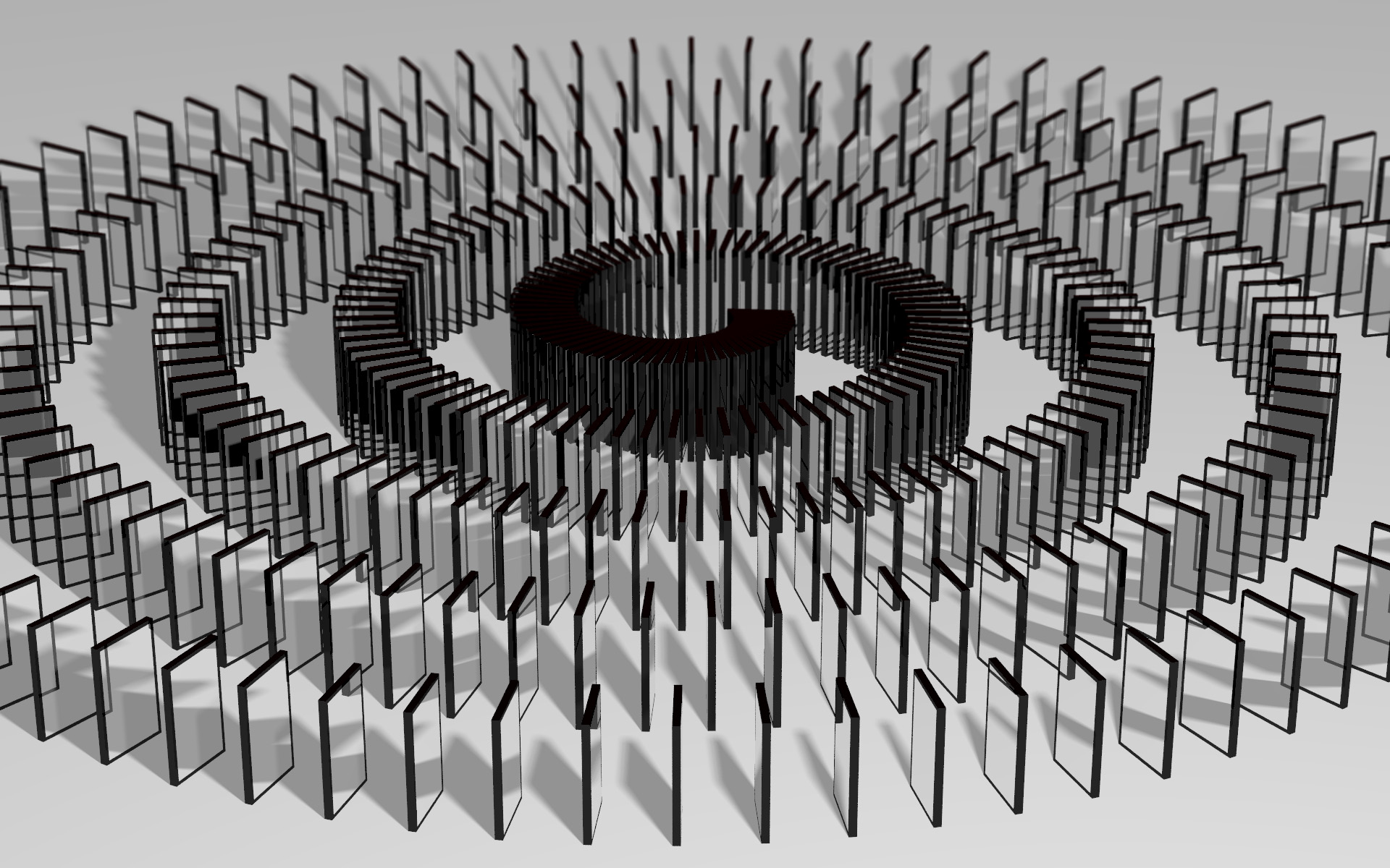 Abstract spiral of dominoes HD Wallpaper