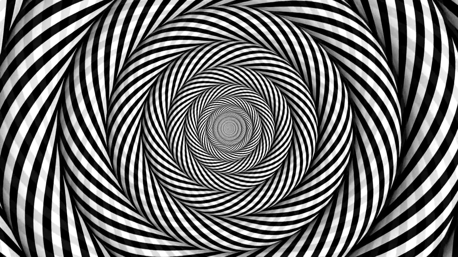 Abstract black and white optical illusion spiral HD Wallpaper