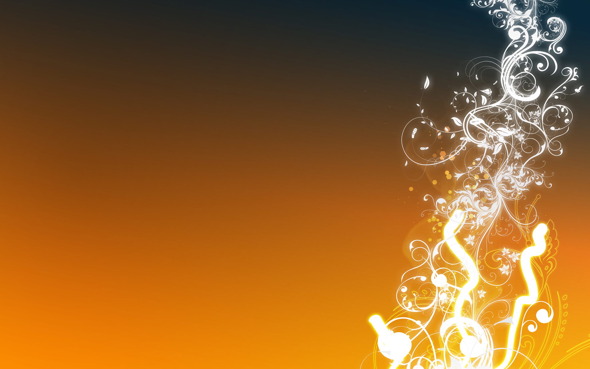 Abstract floral design with glowing elements HD Wallpaper