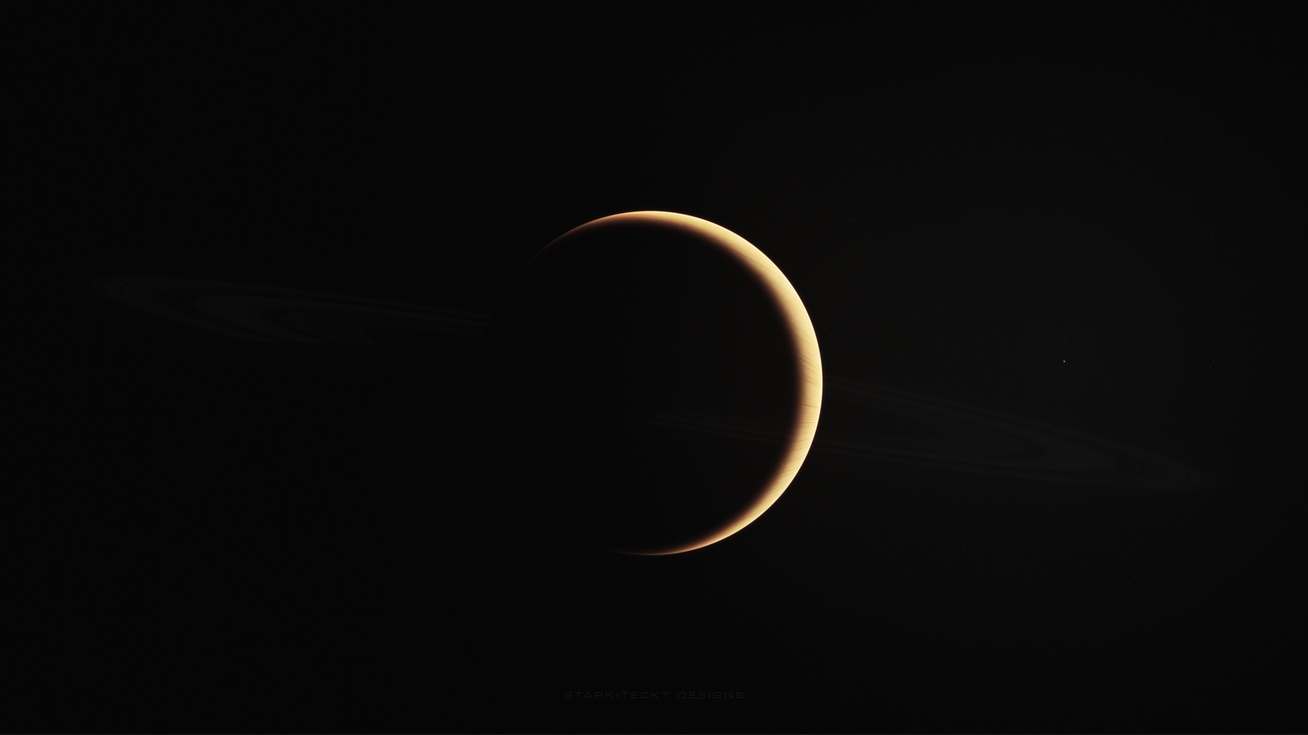 Saturn and its rings in space HD Wallpaper