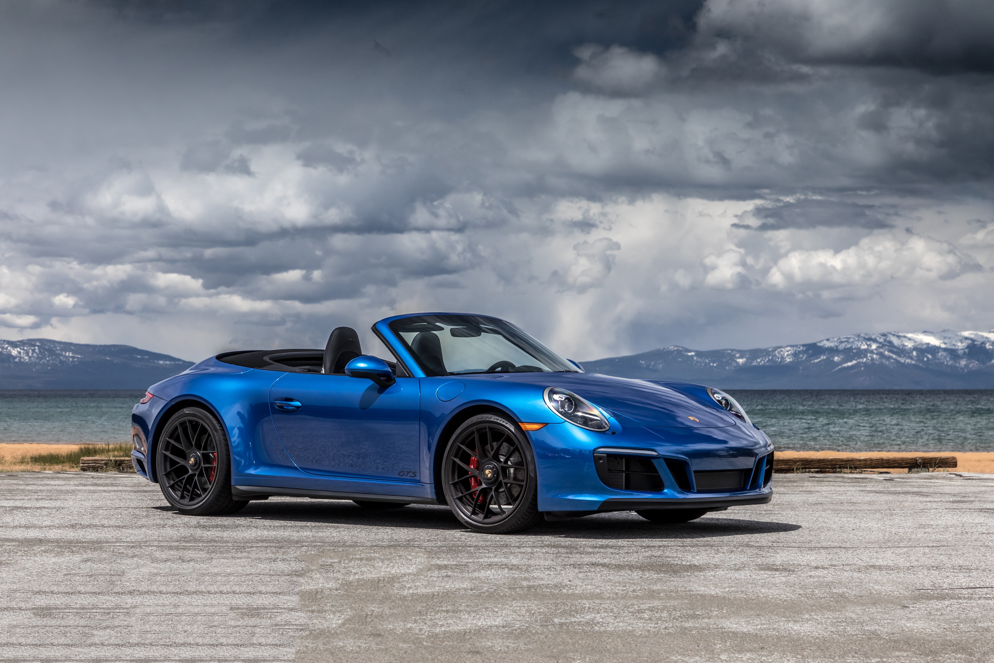 Blue Porsche 911 Carrera GTS Convertible HD Wallpaper