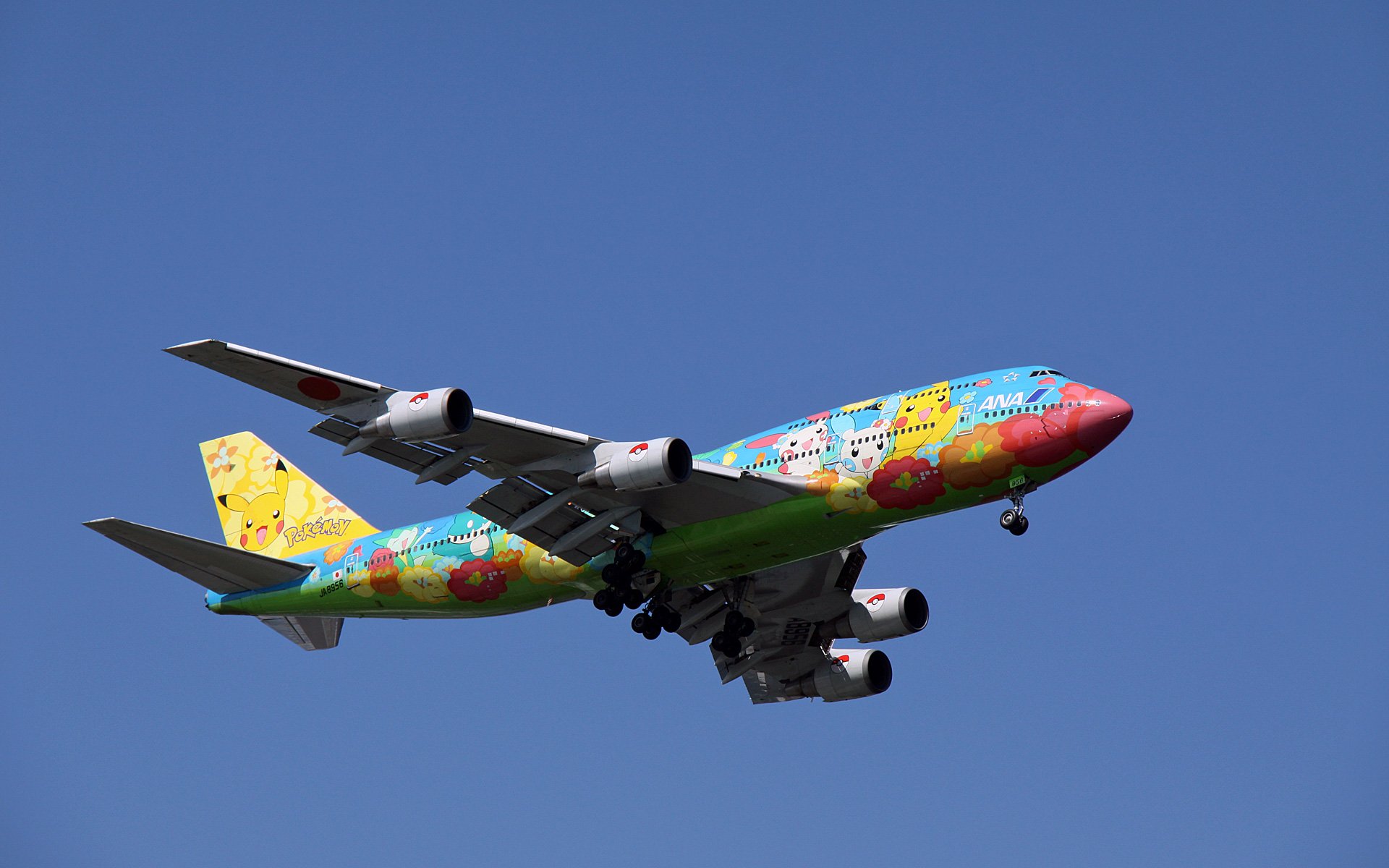 Pikachu Boeing 747 Airplane HD Wallpaper