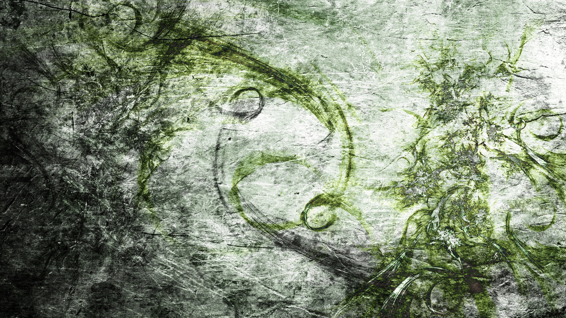 Abstract Green and Grey Grunge Texture HD Wallpaper