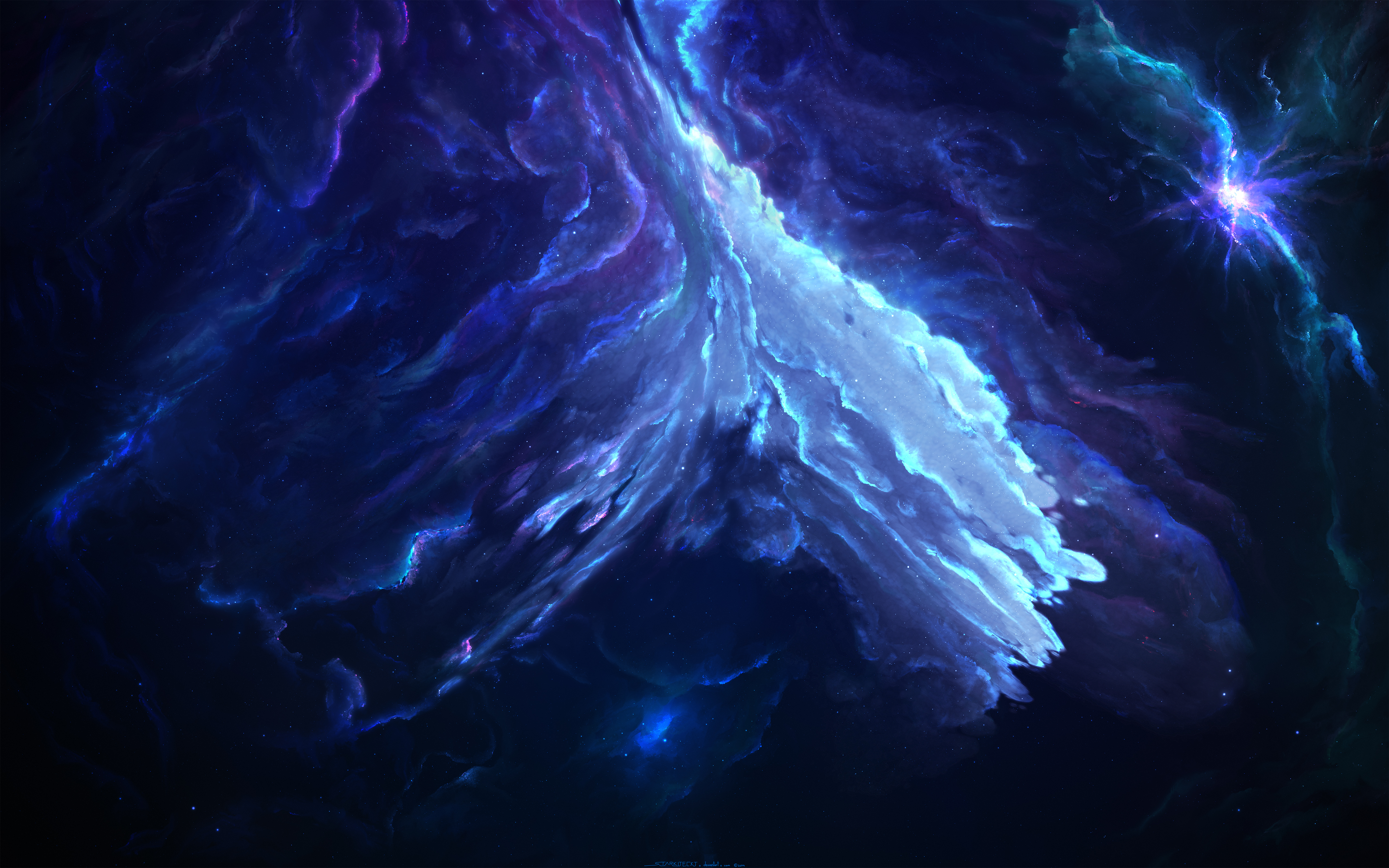 Digital Art Space Nebula HD Wallpaper