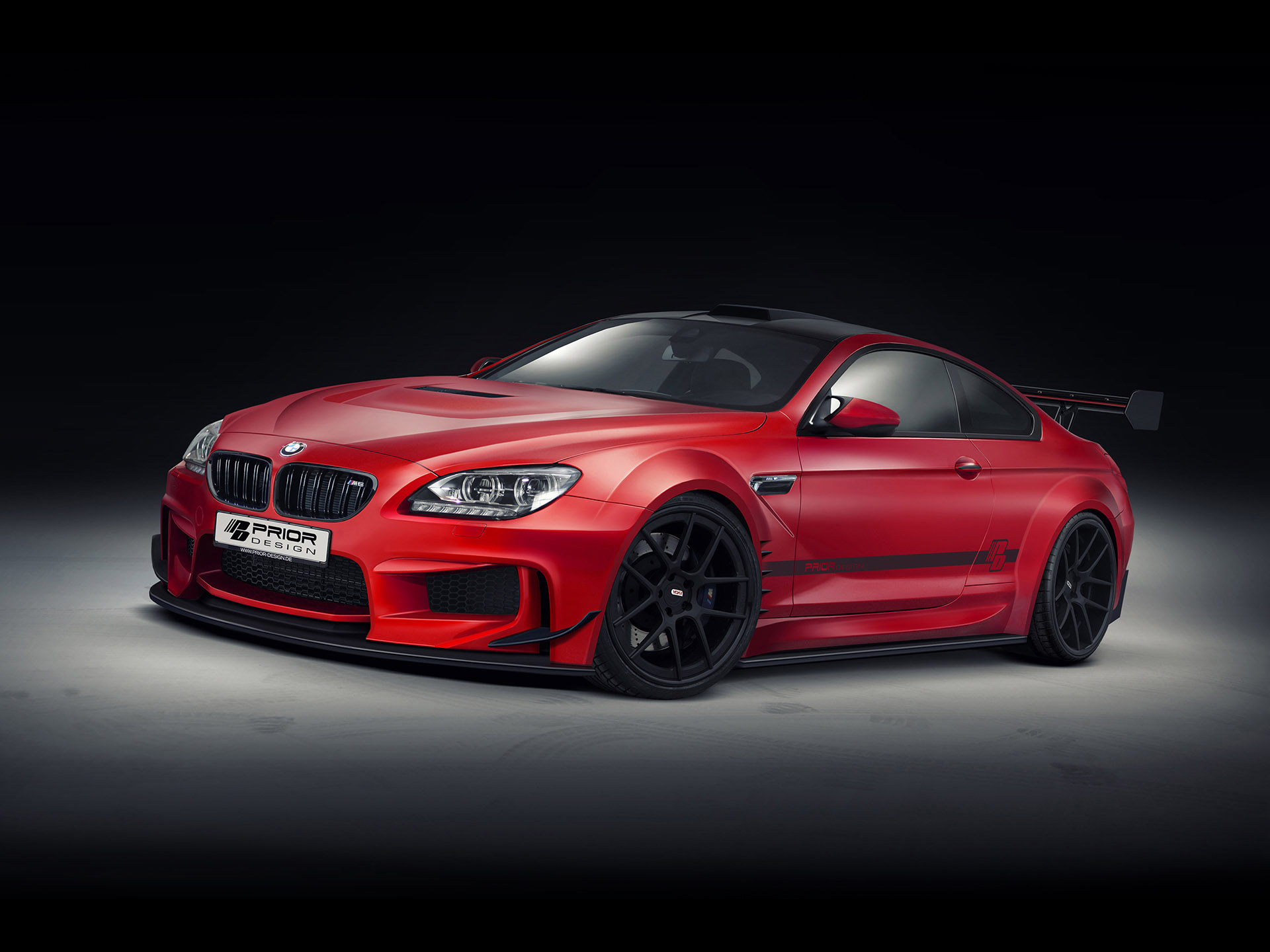 Red BMW M6 Prior Design Coupe HD Wallpaper