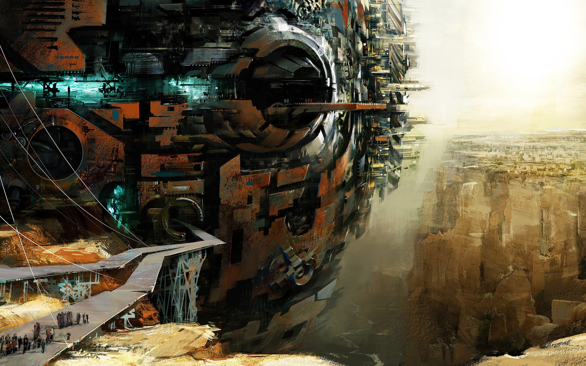 Guild Wars 2 concept art of a massive structure HD Wallpaper