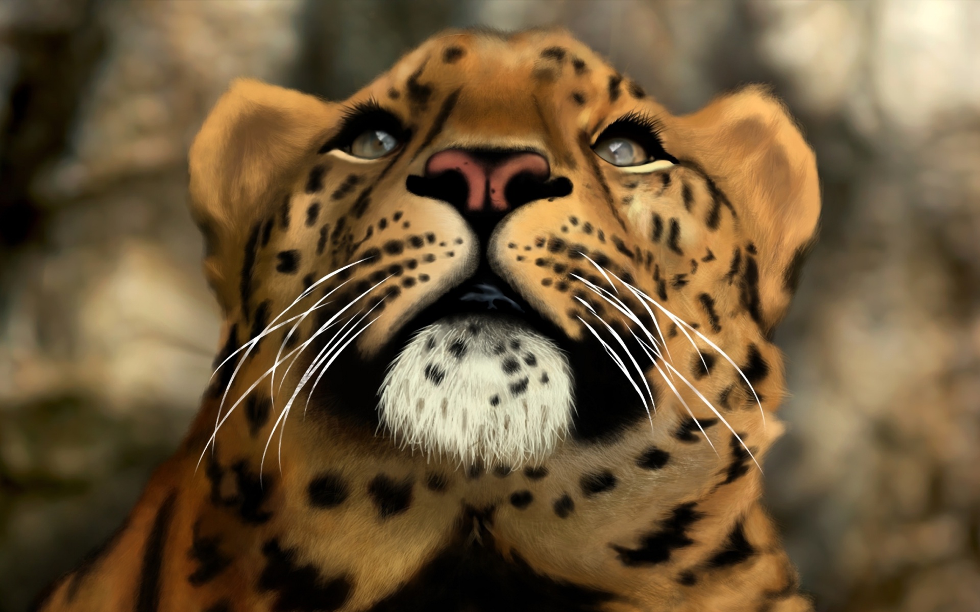 Artistic Close-Up of a Jaguar's Face HD Wallpaper