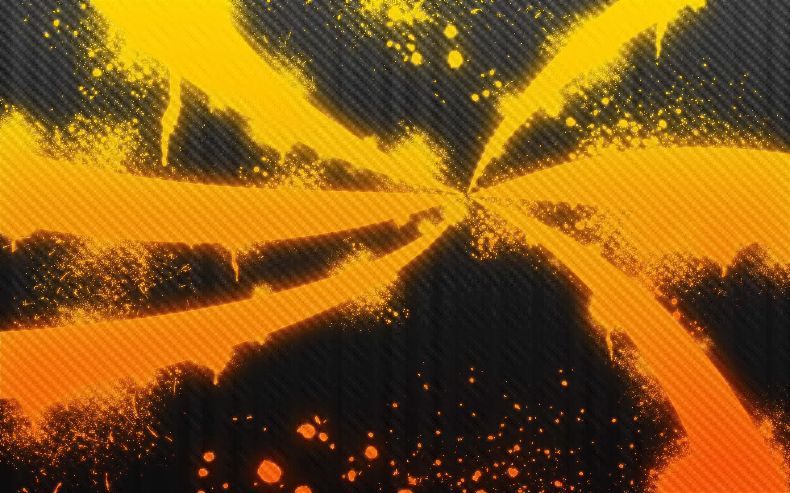 Abstract orange and yellow spray paint explosion HD Wallpaper