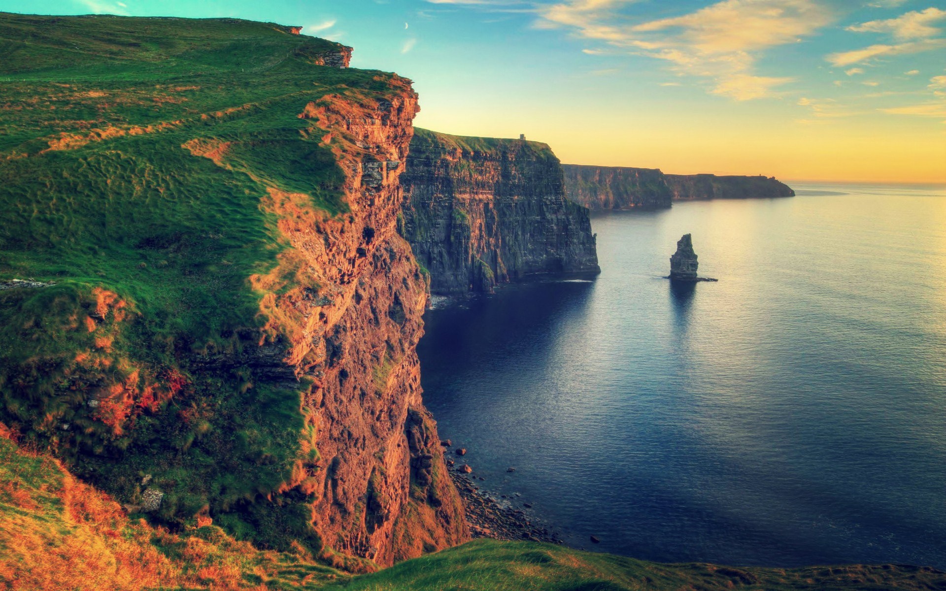 Cliffs of Moher at sunset HD Wallpaper