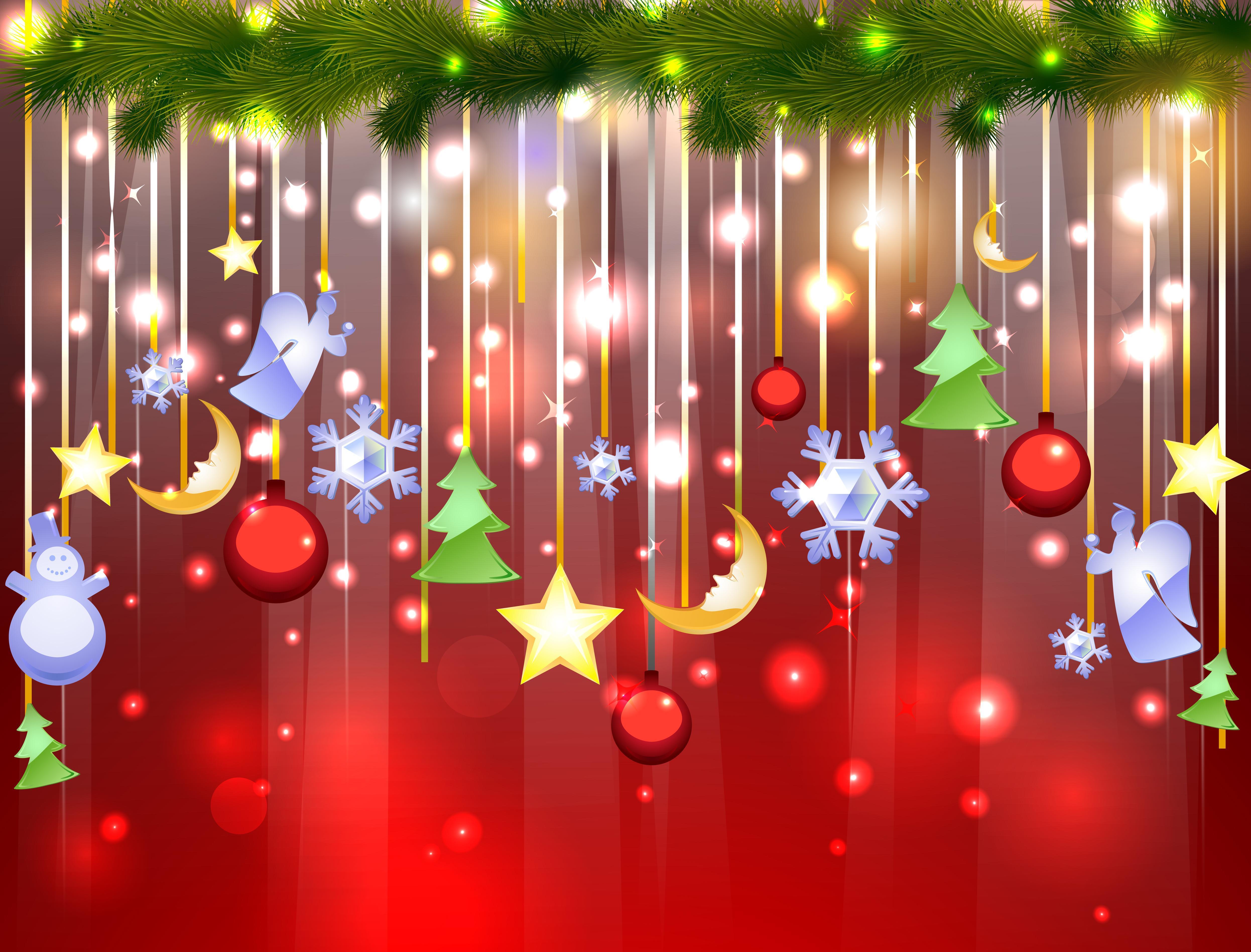 Christmas Ornaments and Decorations HD Wallpaper