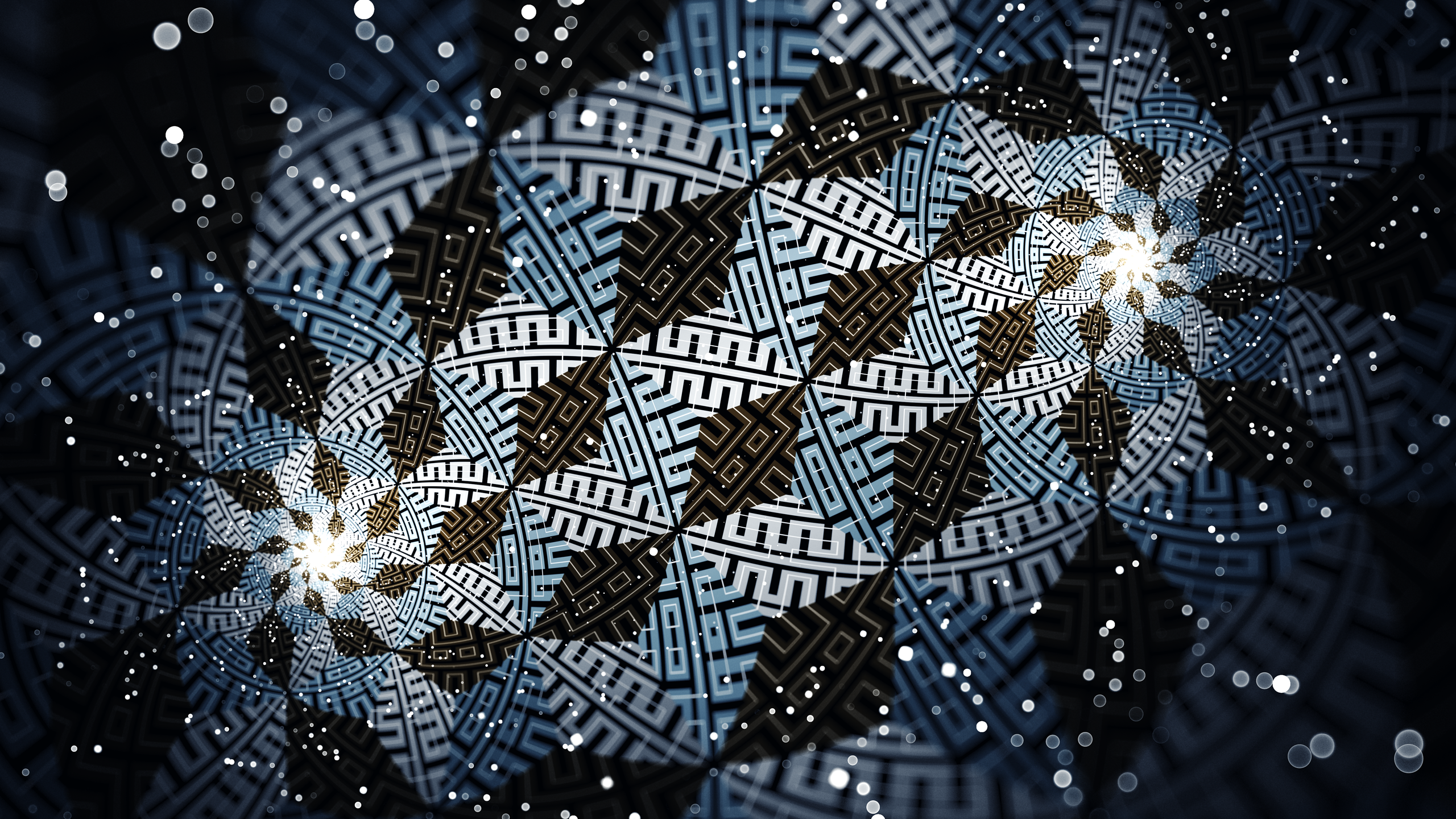 Abstract Fractal Spiral Pattern HD Wallpaper