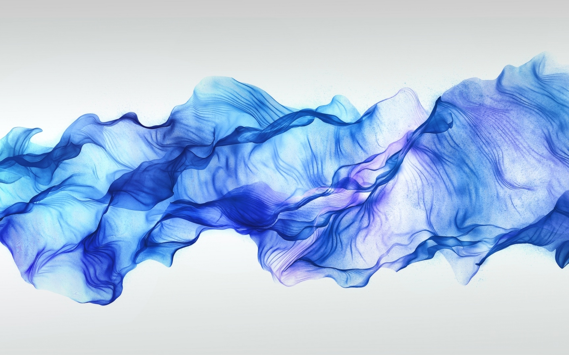 Abstract blue flowing fabric HD Wallpaper