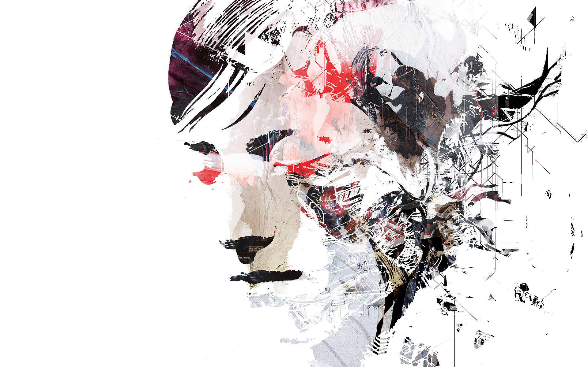Abstract portrait of a person's face HD Wallpaper