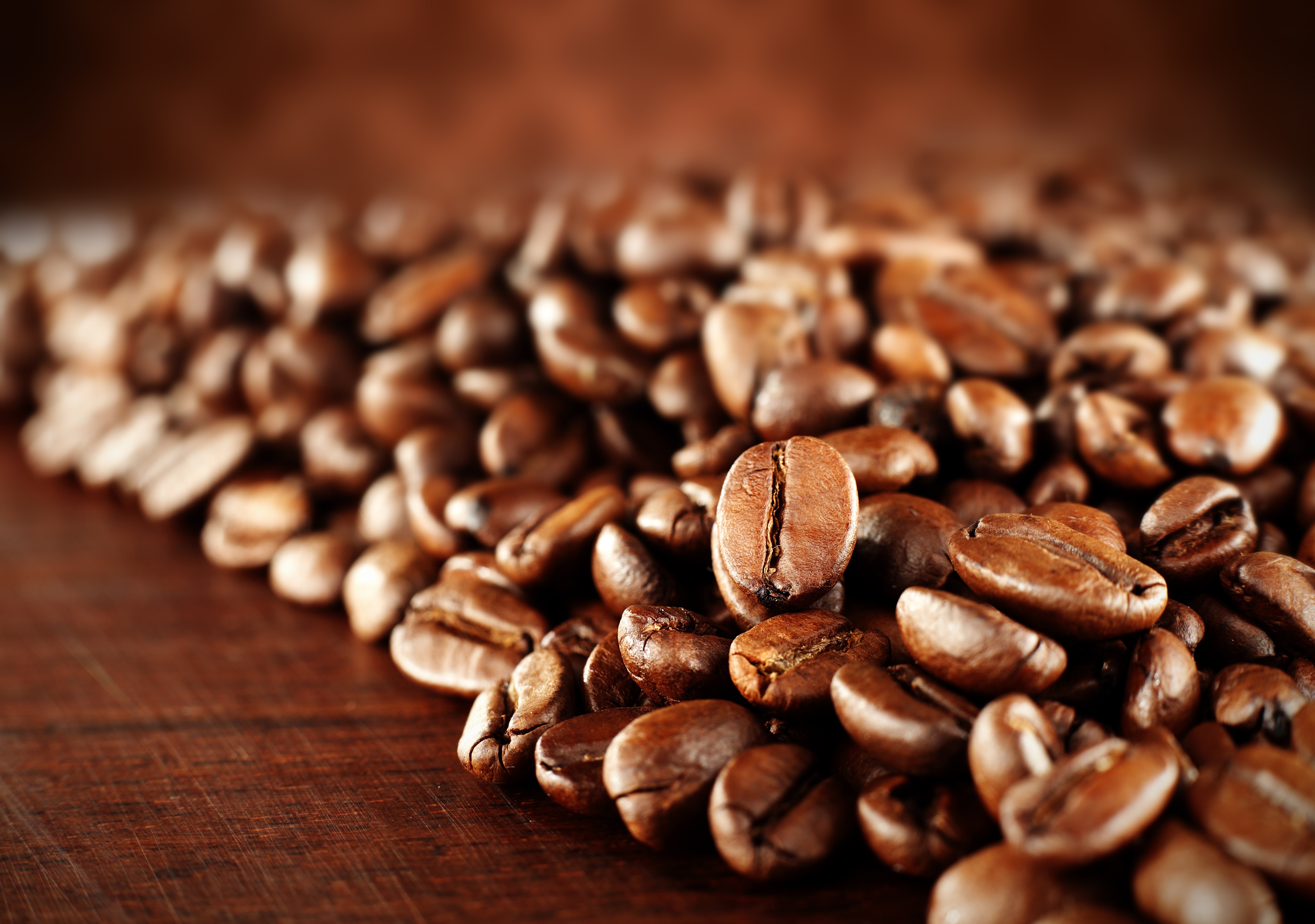 Close-up of Roasted Coffee Beans HD Wallpaper