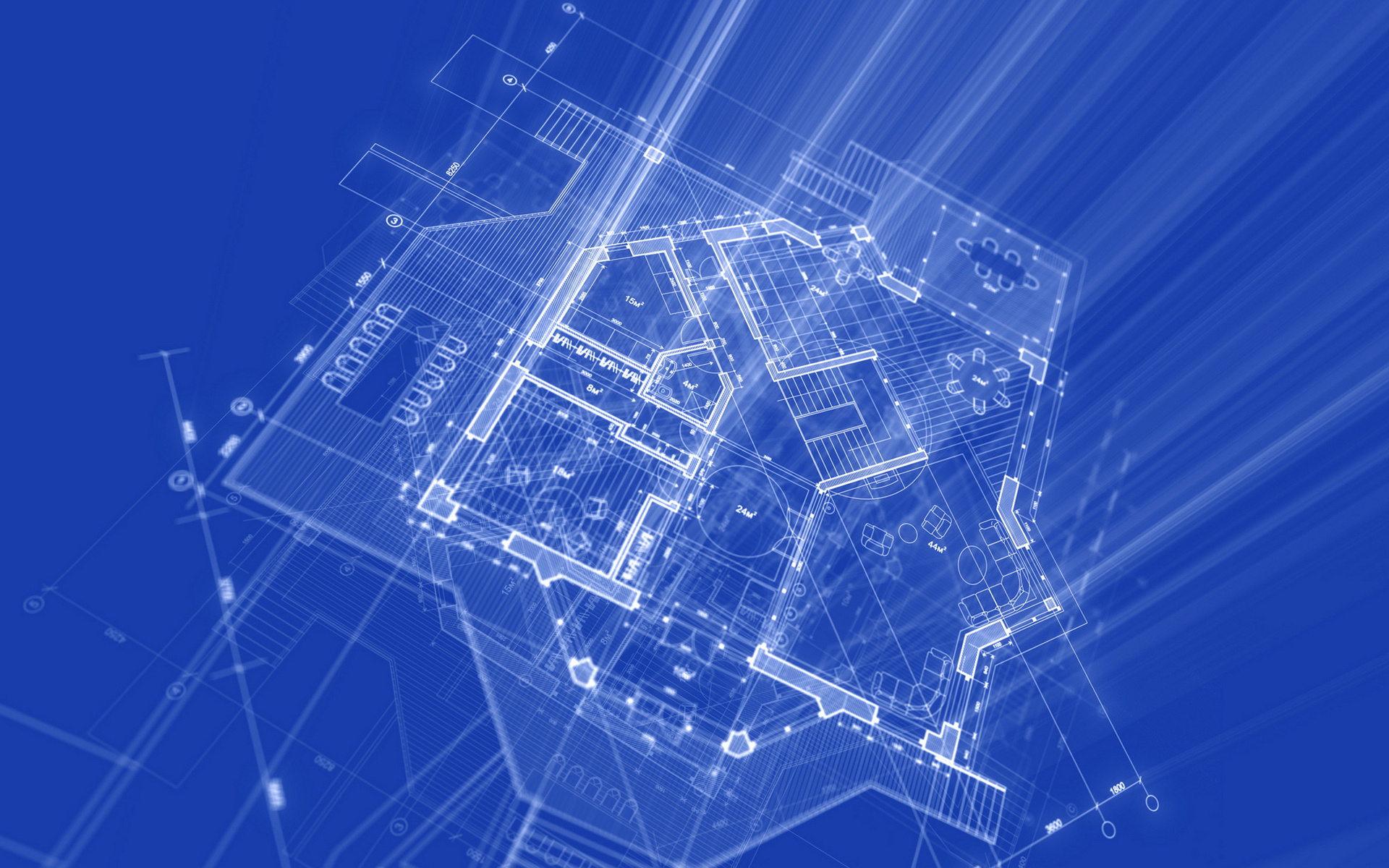 Blueprint of a house floor plan HD Wallpaper