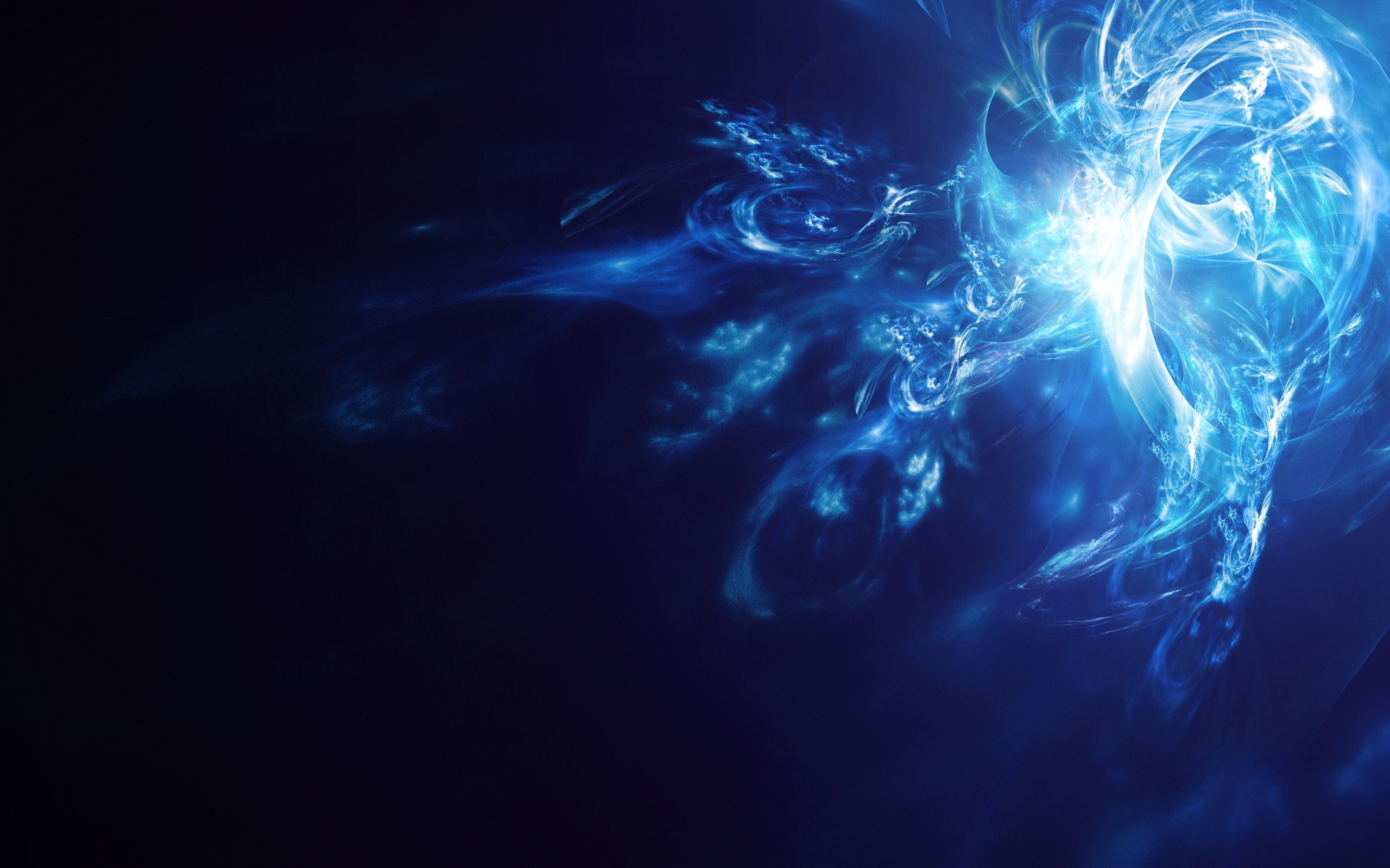 Abstract blue fractal energy HD Wallpaper