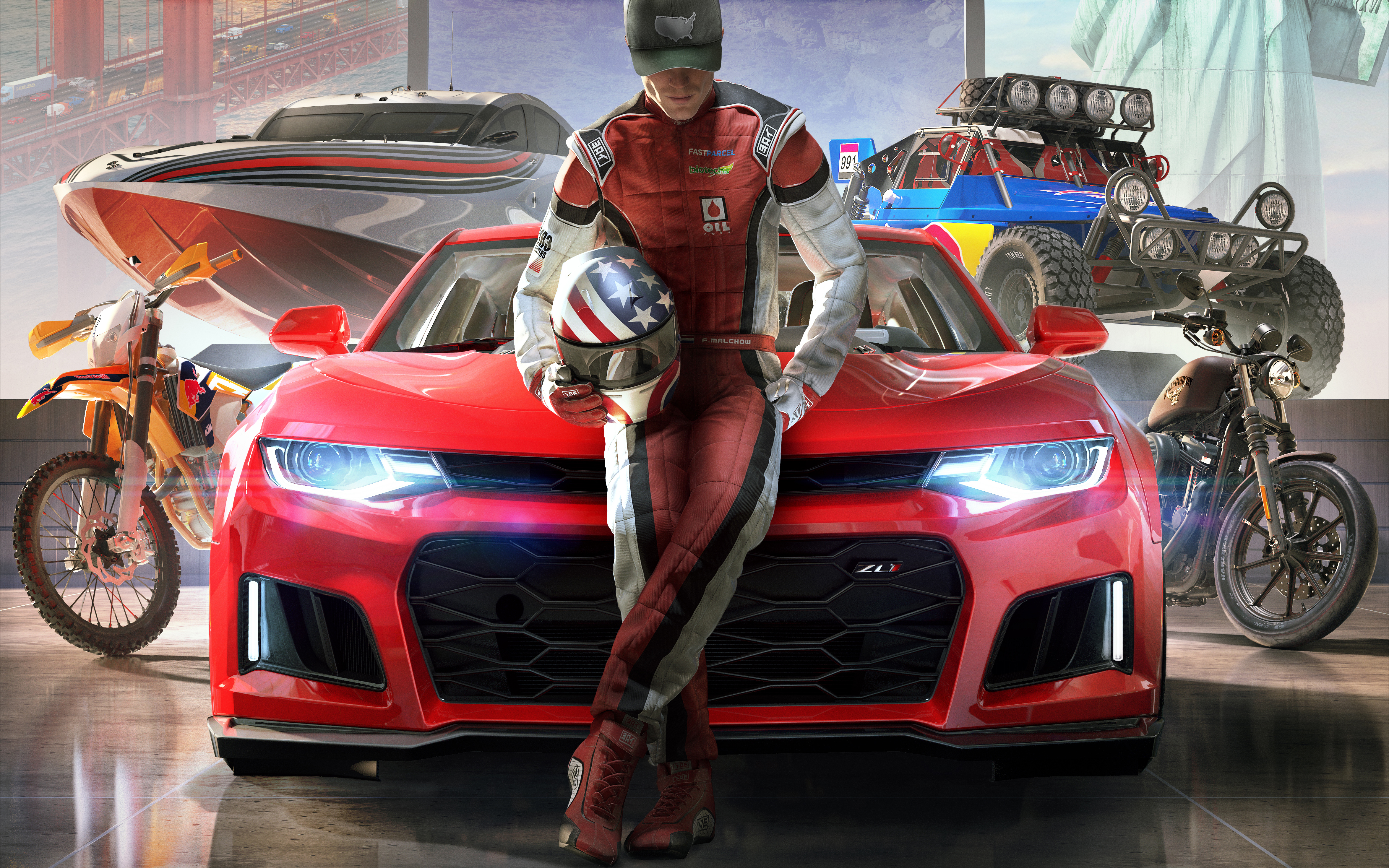 The Crew 2: Racer with Vehicles HD Wallpaper