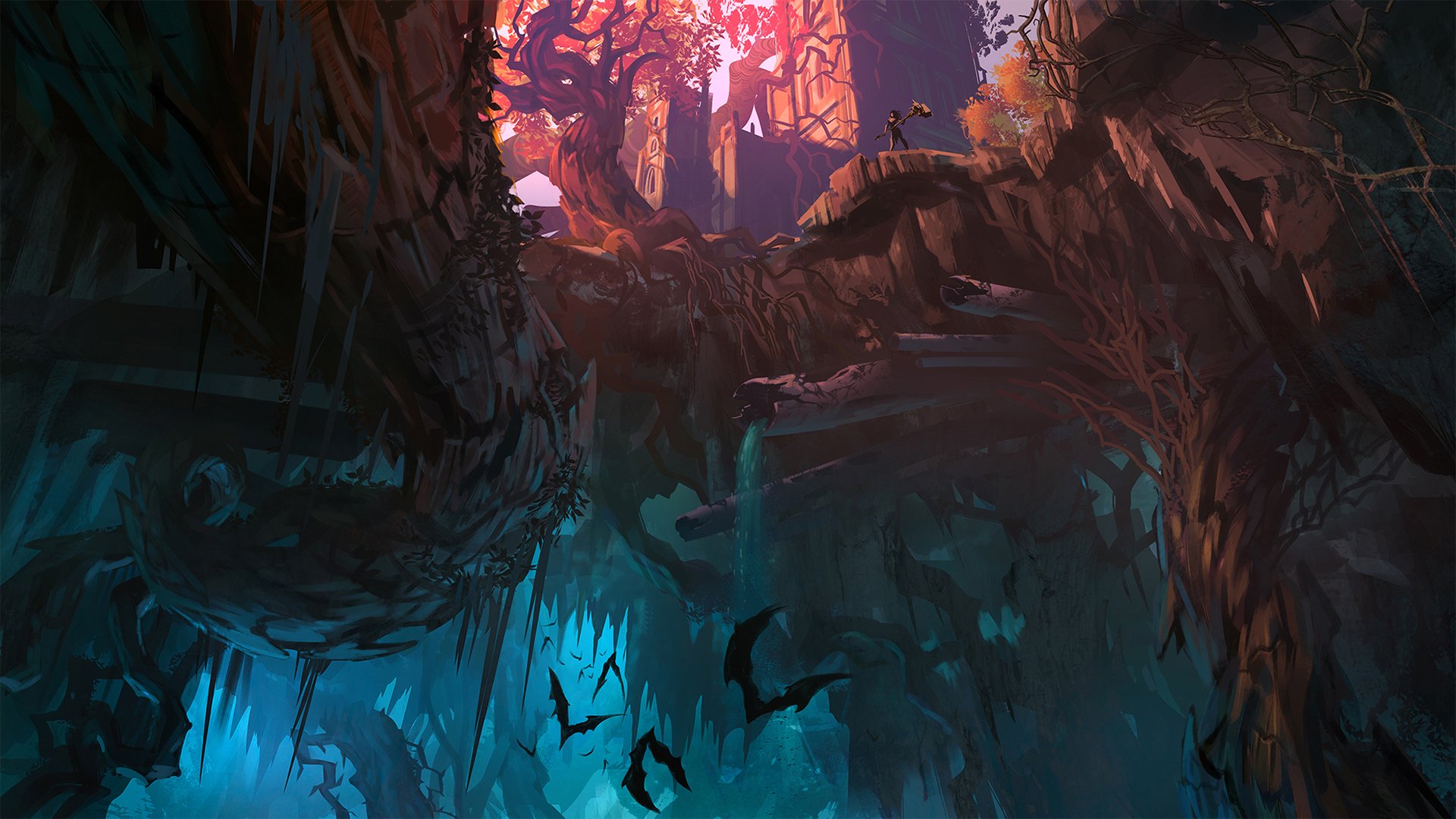 Darksiders III concept art with two characters HD Wallpaper