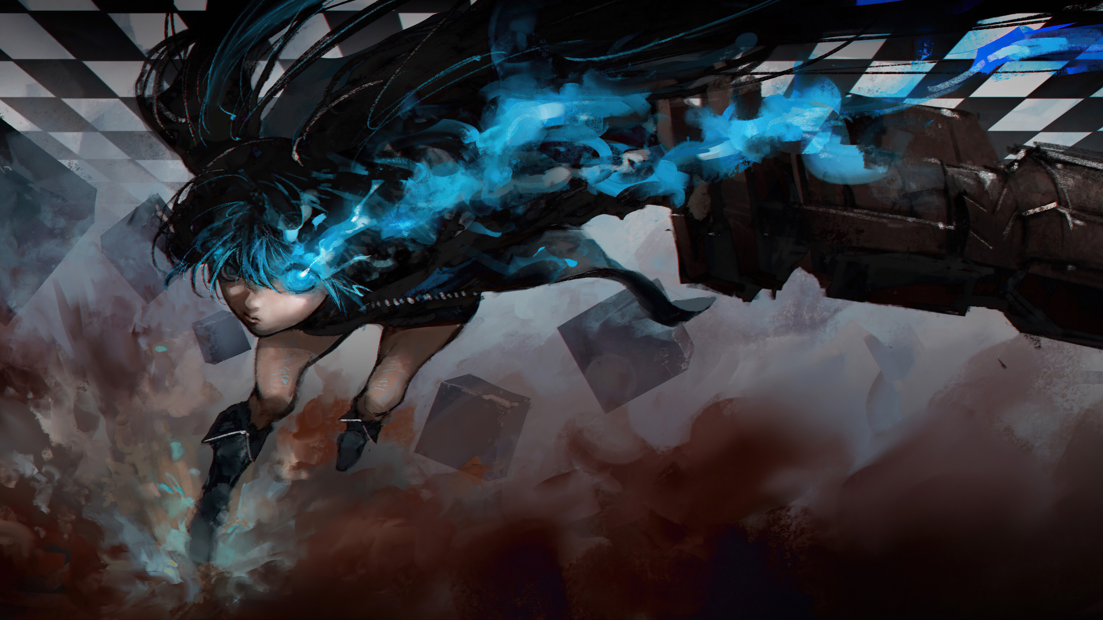 Black Rock Shooter in 4K HD Wallpaper
