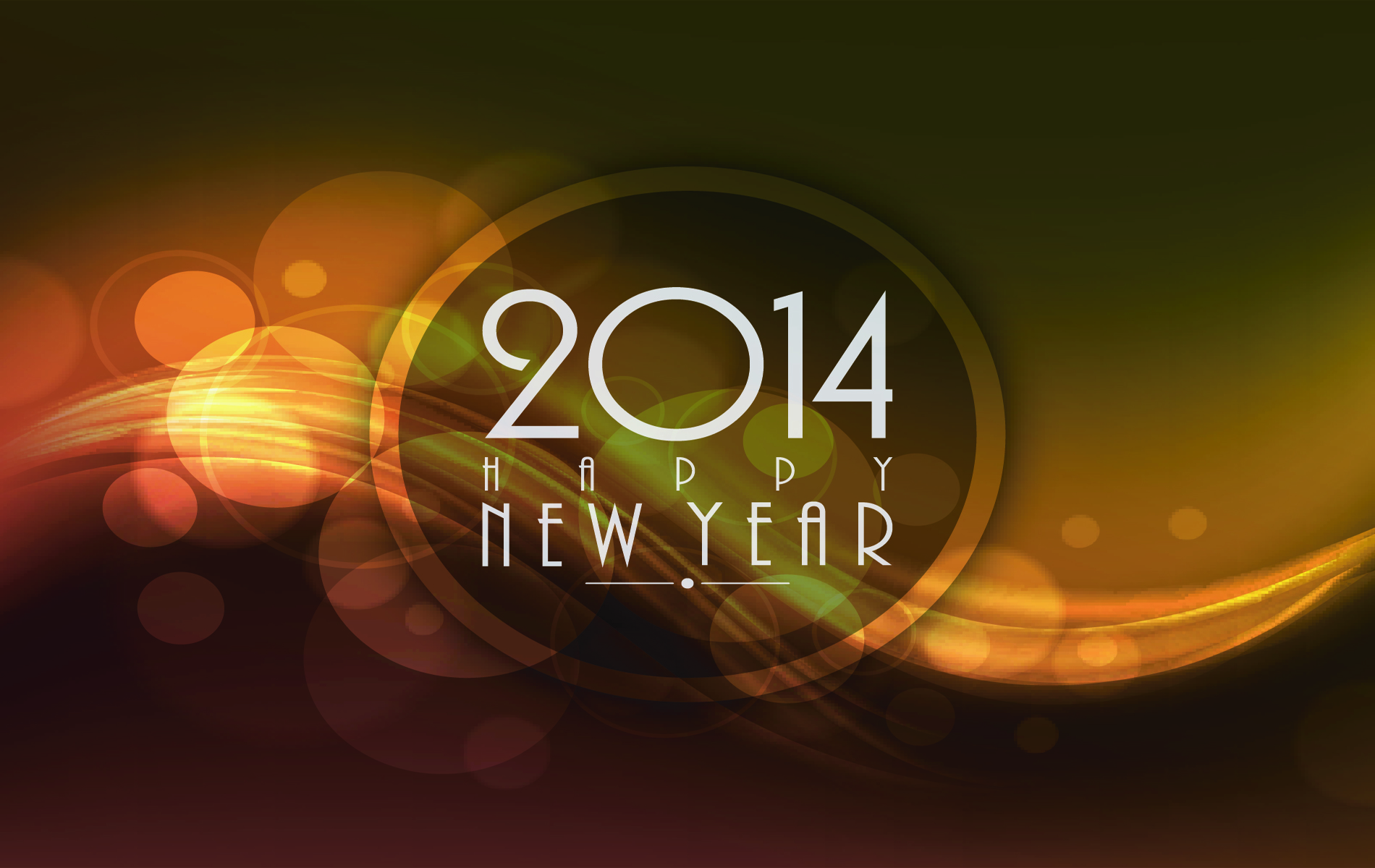 Happy New Year 2014 Greeting HD Wallpaper