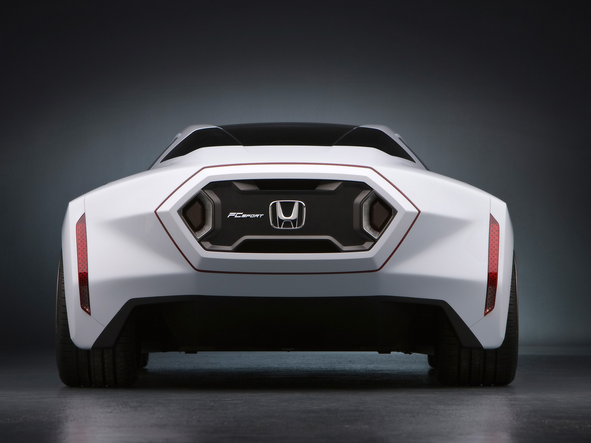 Honda FC Sport concept car rear view HD Wallpaper