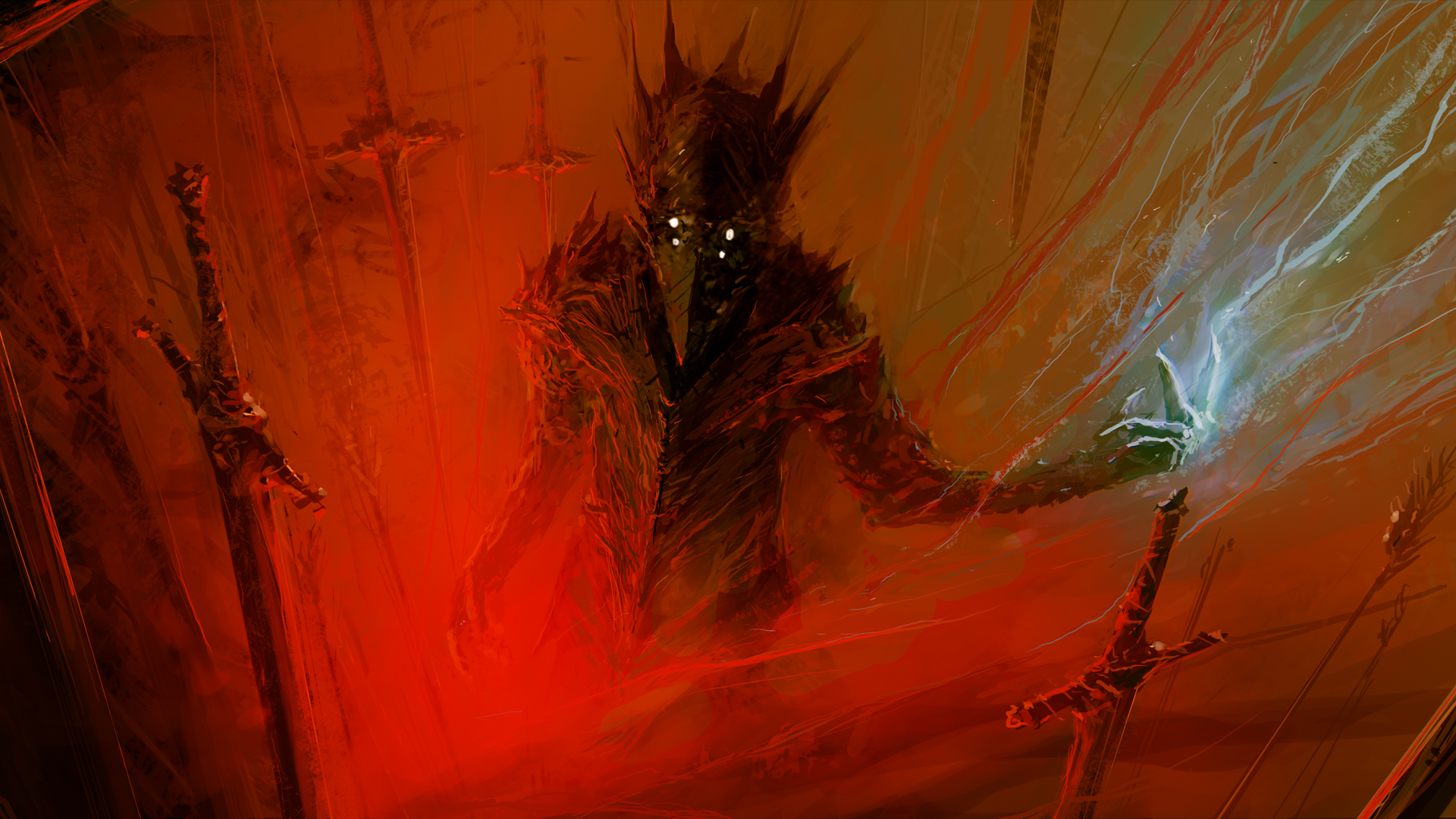 Karnaki with swords and magic HD Wallpaper