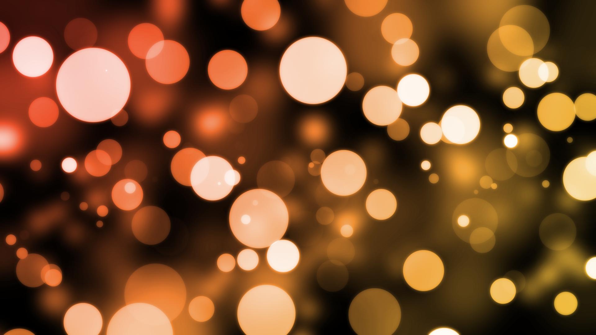 Abstract Bokeh Circles Orange and Yellow HD Wallpaper