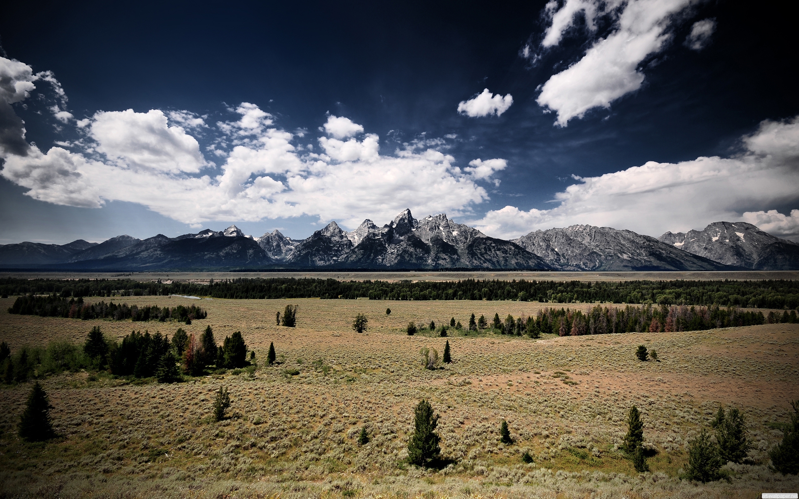 Grand Teton Mountains Landscape HD Wallpaper