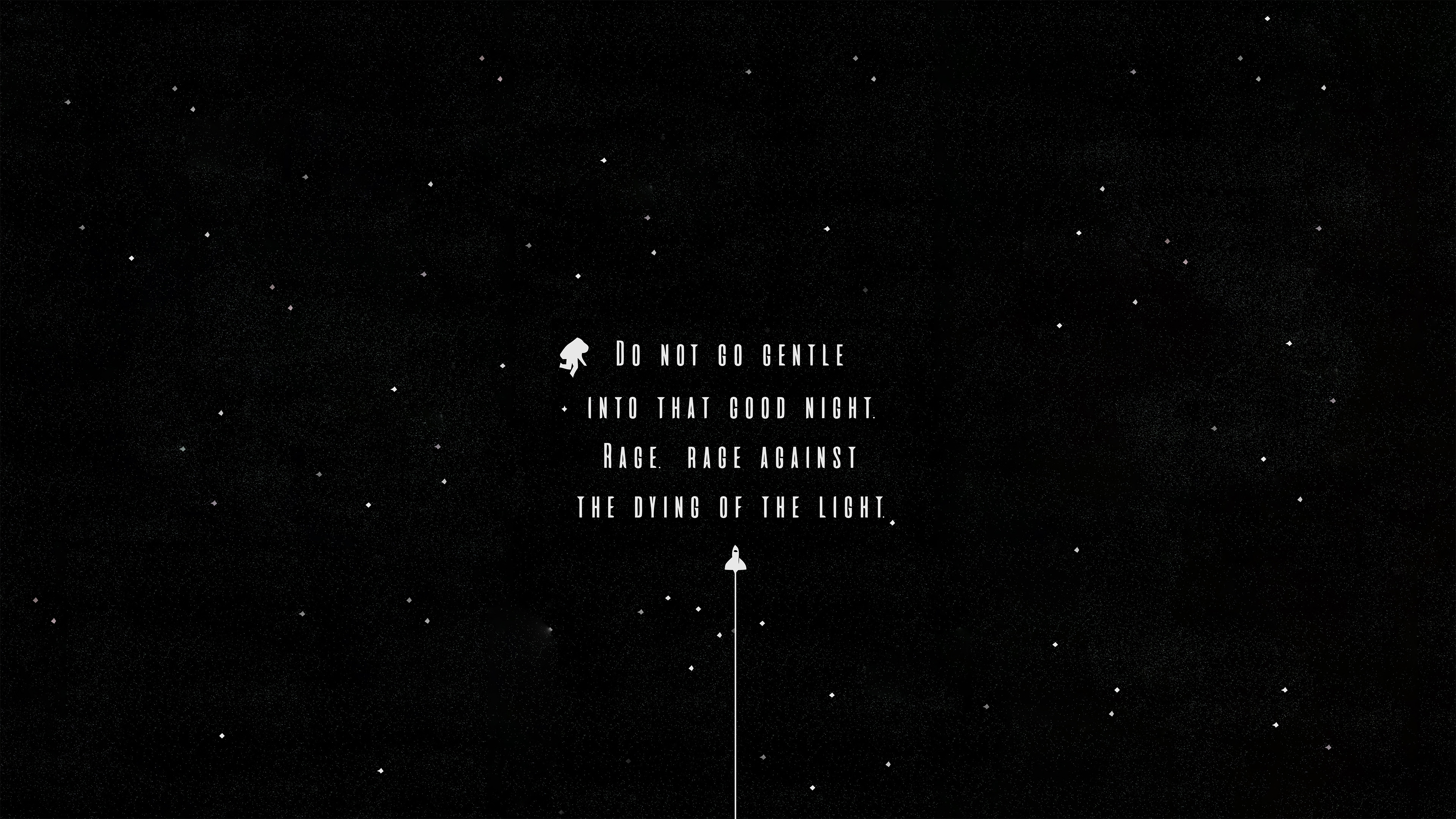 Astronaut and quote in space HD Wallpaper