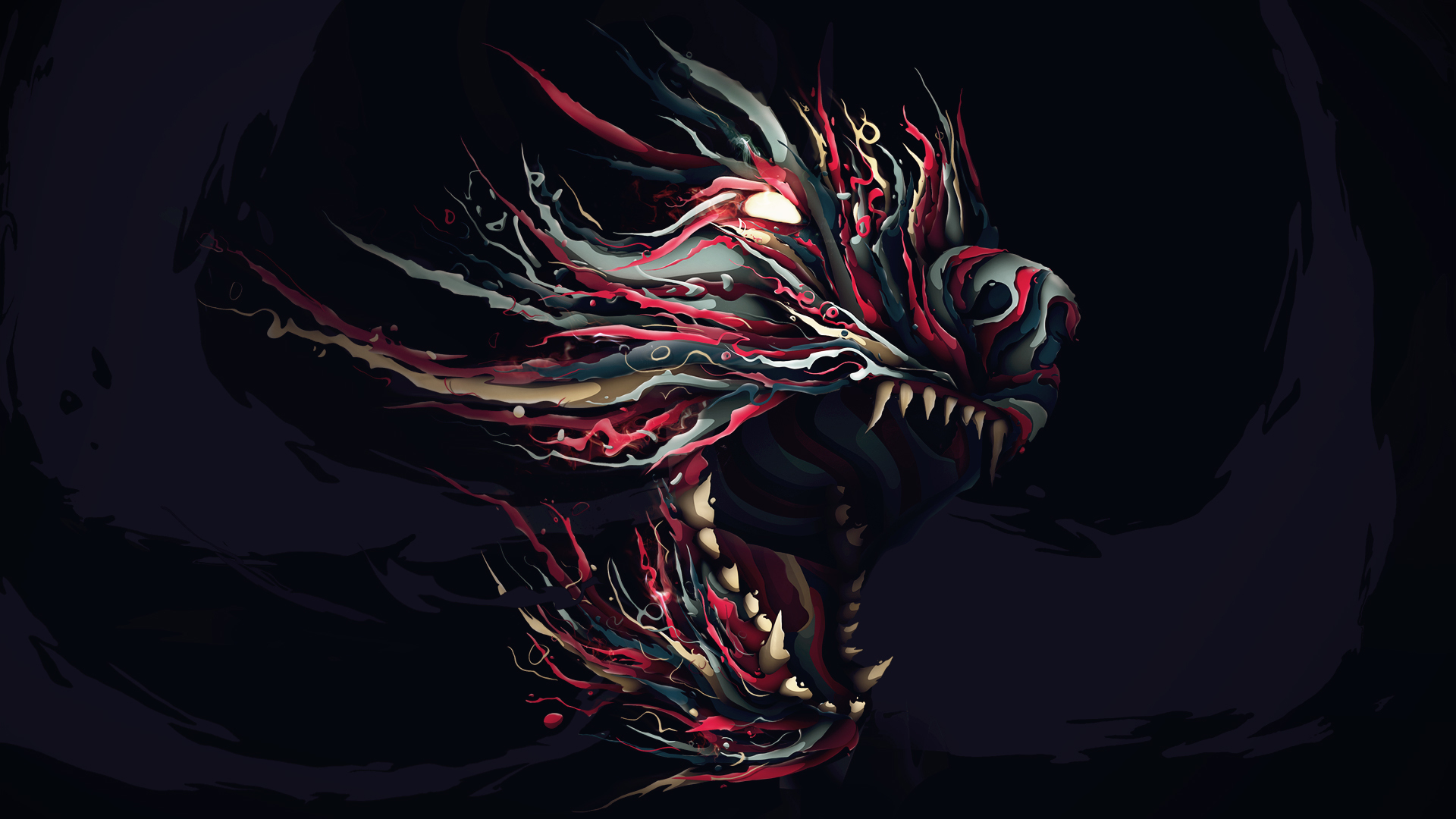 Fantasy Dragon Head HD Wallpaper