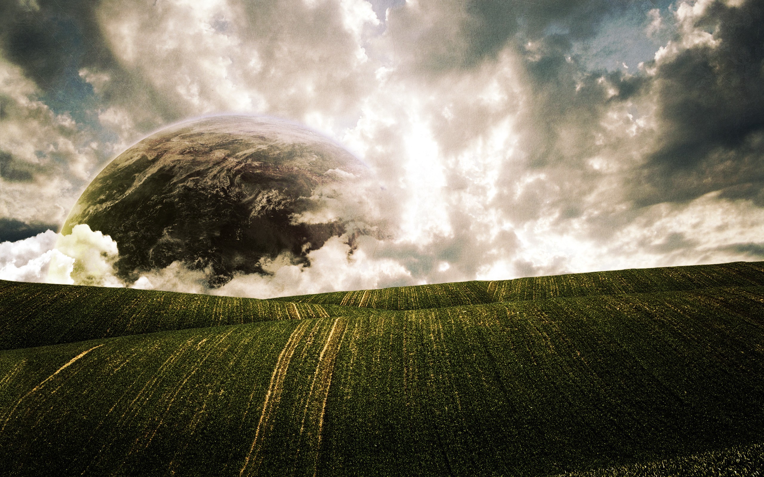Earth and Field HD Wallpaper