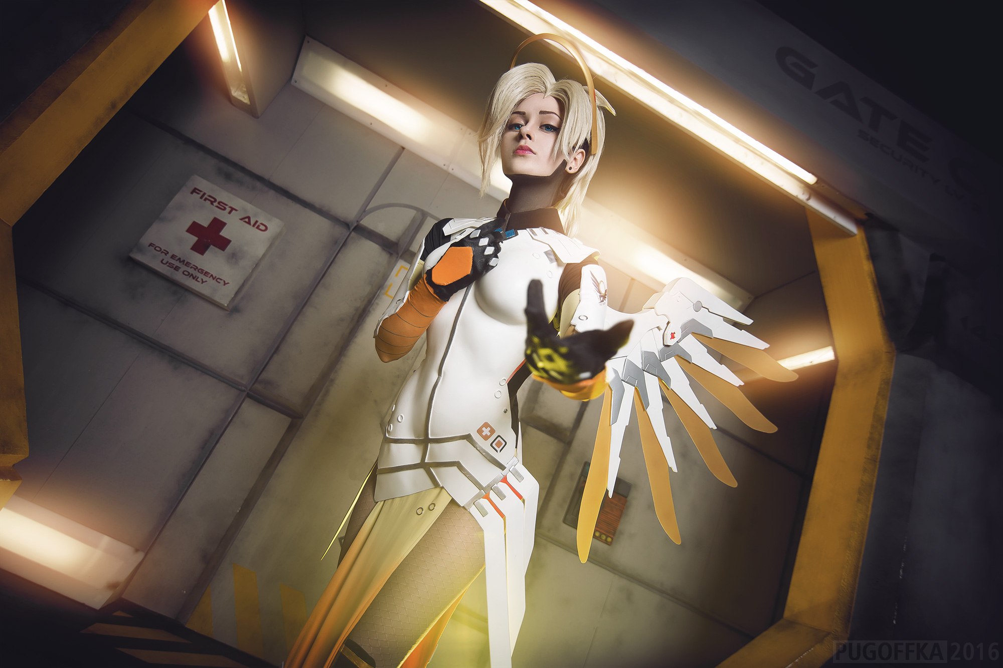 Mercy from Overwatch cosplay HD Wallpaper