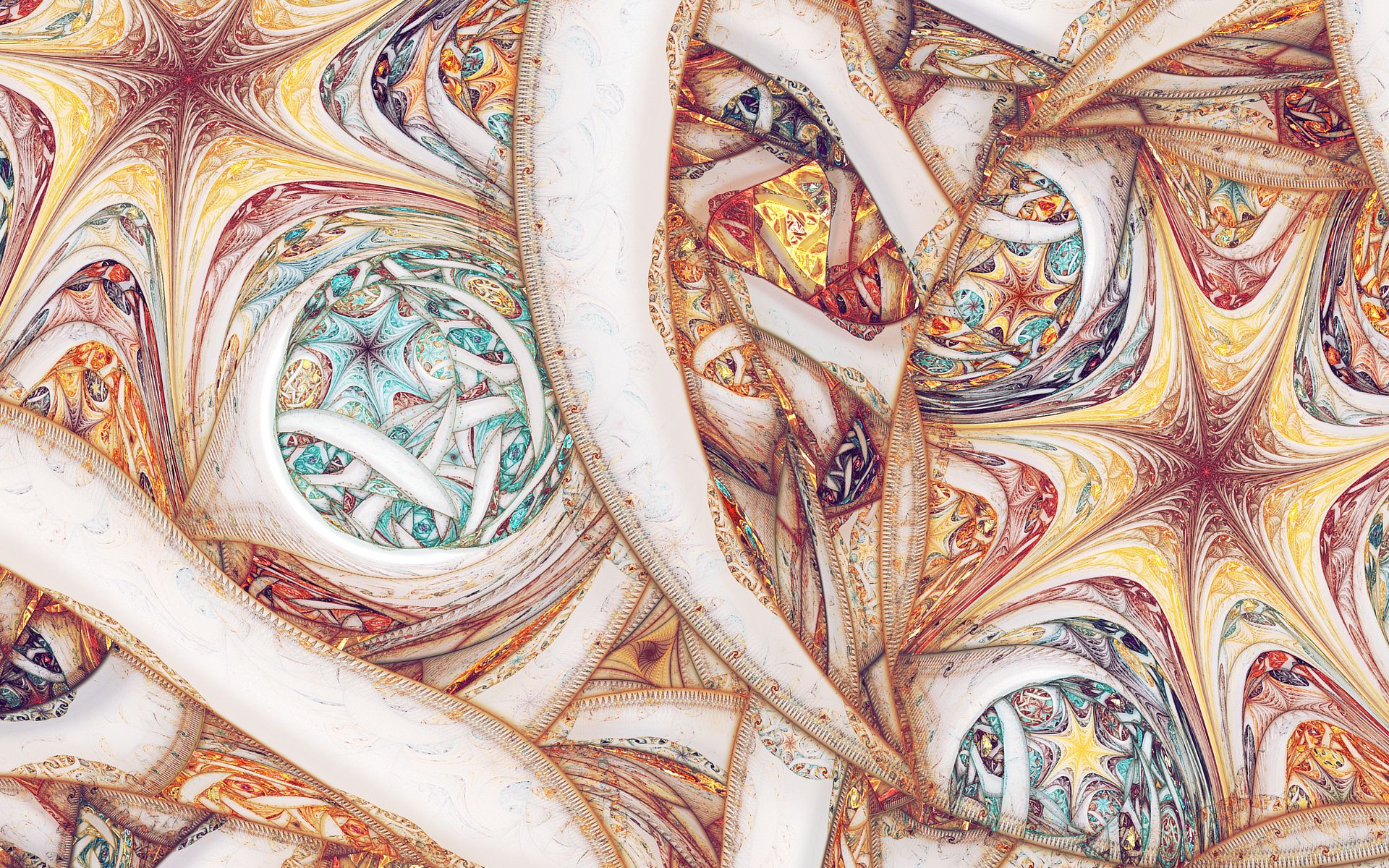 Abstract Fractal Art with Swirling Patterns HD Wallpaper