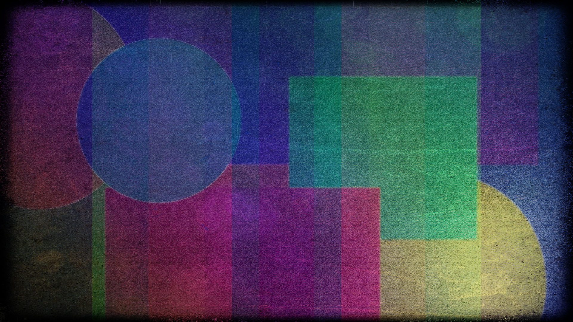 Abstract colorful shapes with circles and squares HD Wallpaper