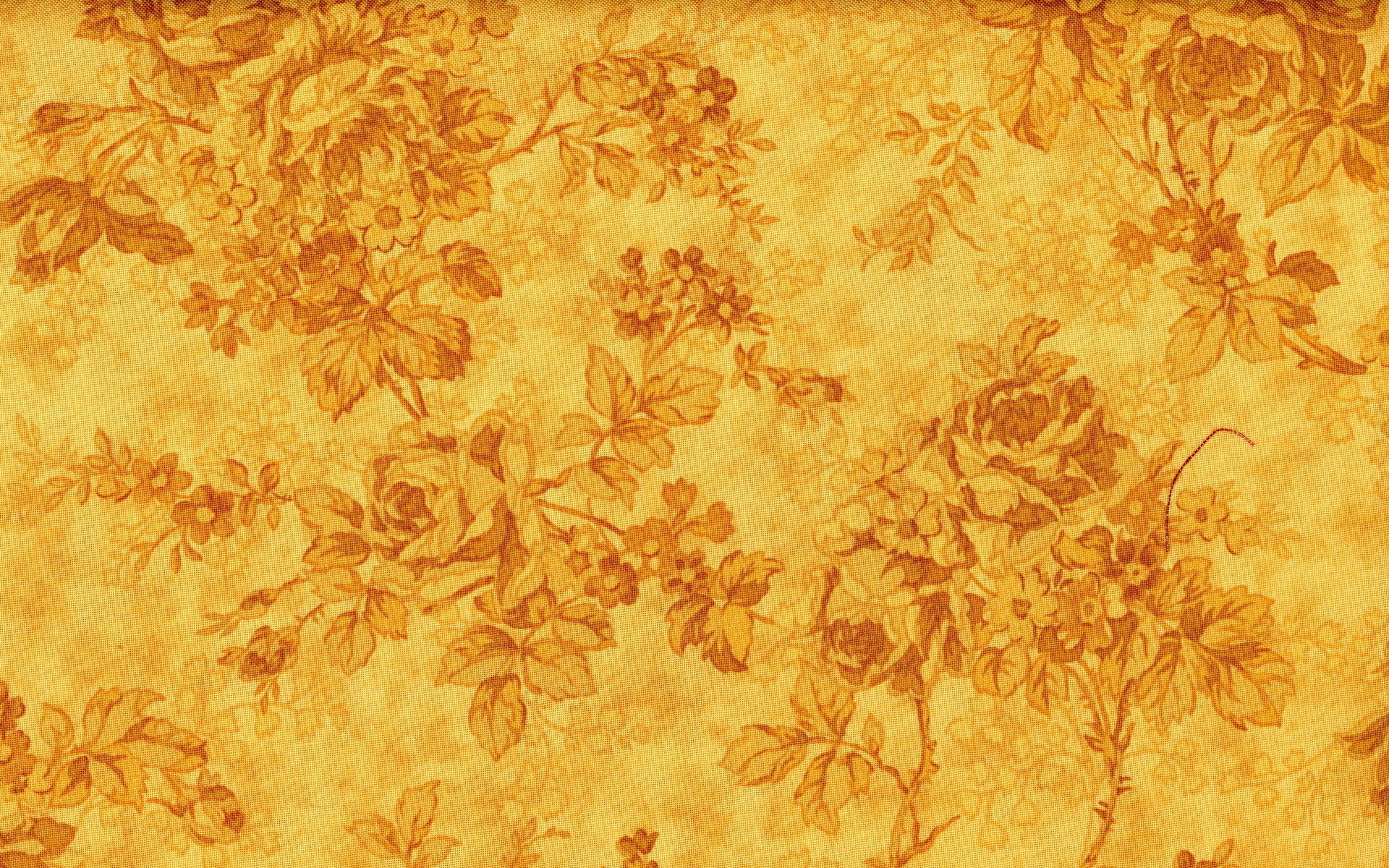 Yellow floral fabric pattern HD Wallpaper