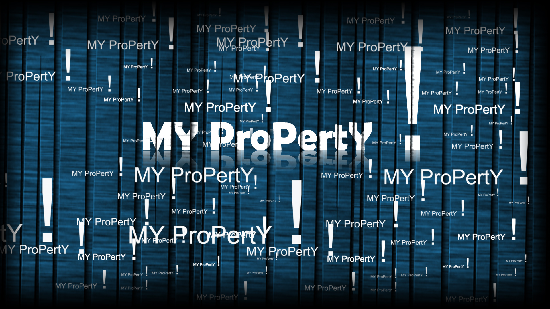 Abstract Blue Background with "MY Property" Text HD Wallpaper