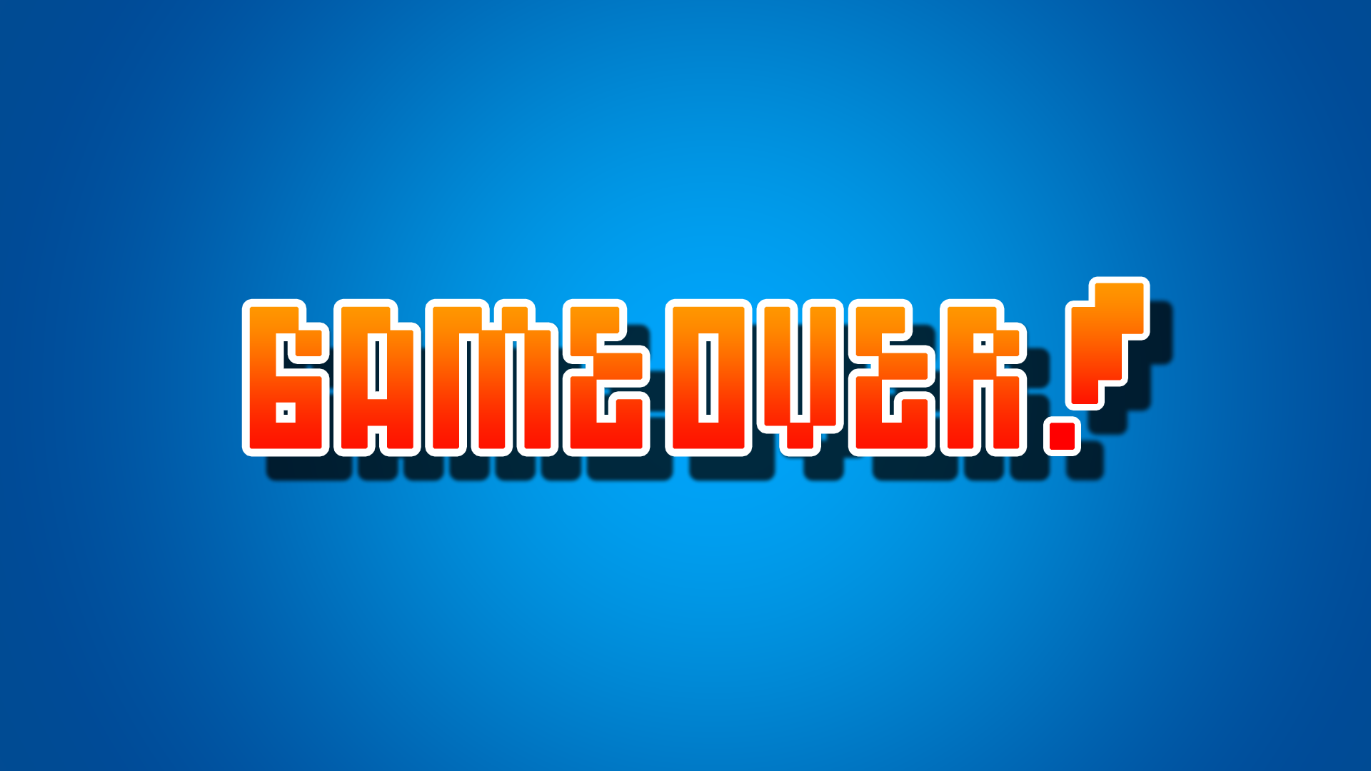 Game Over text on blue background HD Wallpaper